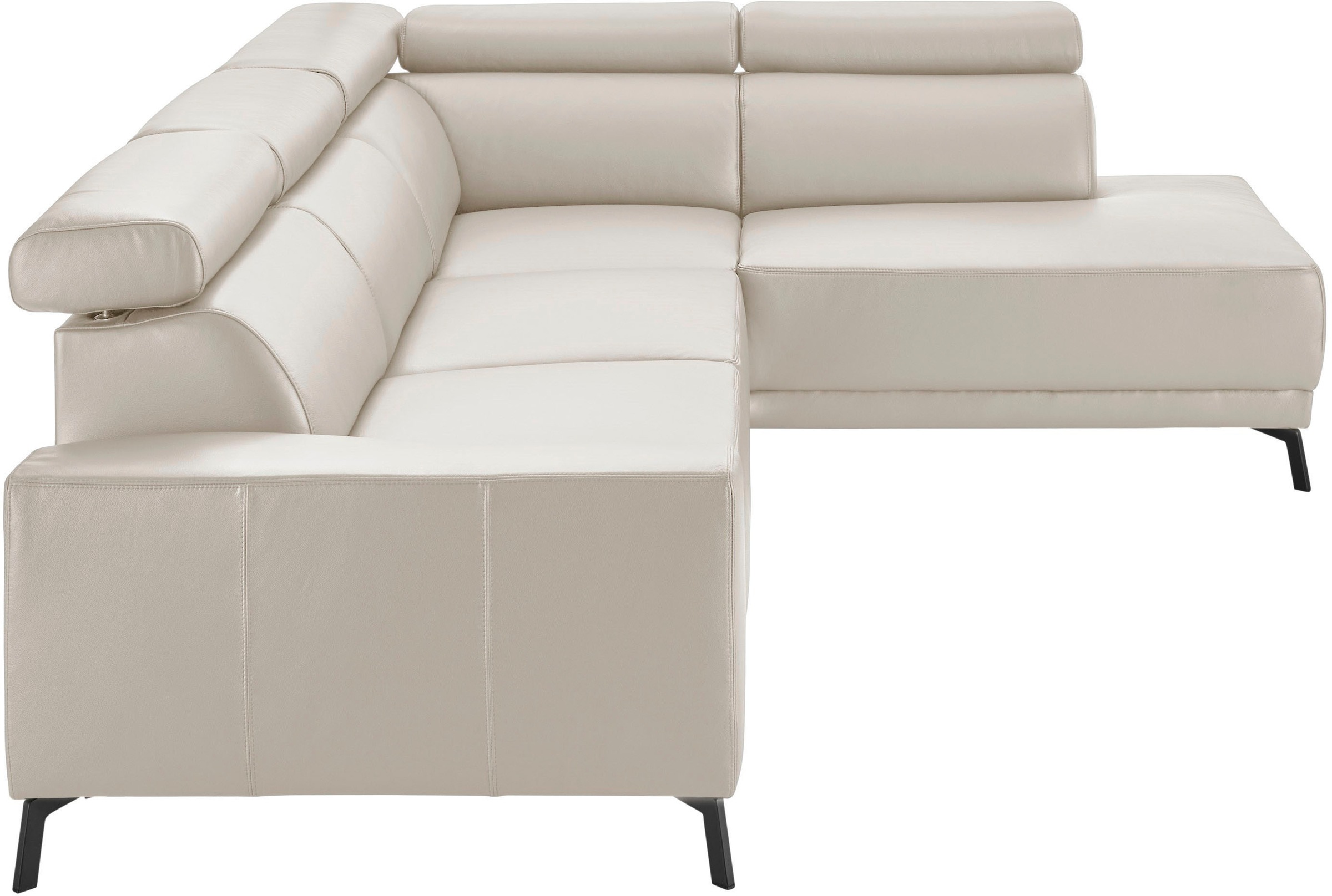3C Candy Ecksofa »Greve modern und bequem, inkl. manueller Kopfteilverstellung, L-Form«, wahlweise mit motorischem Sitzvorzug
