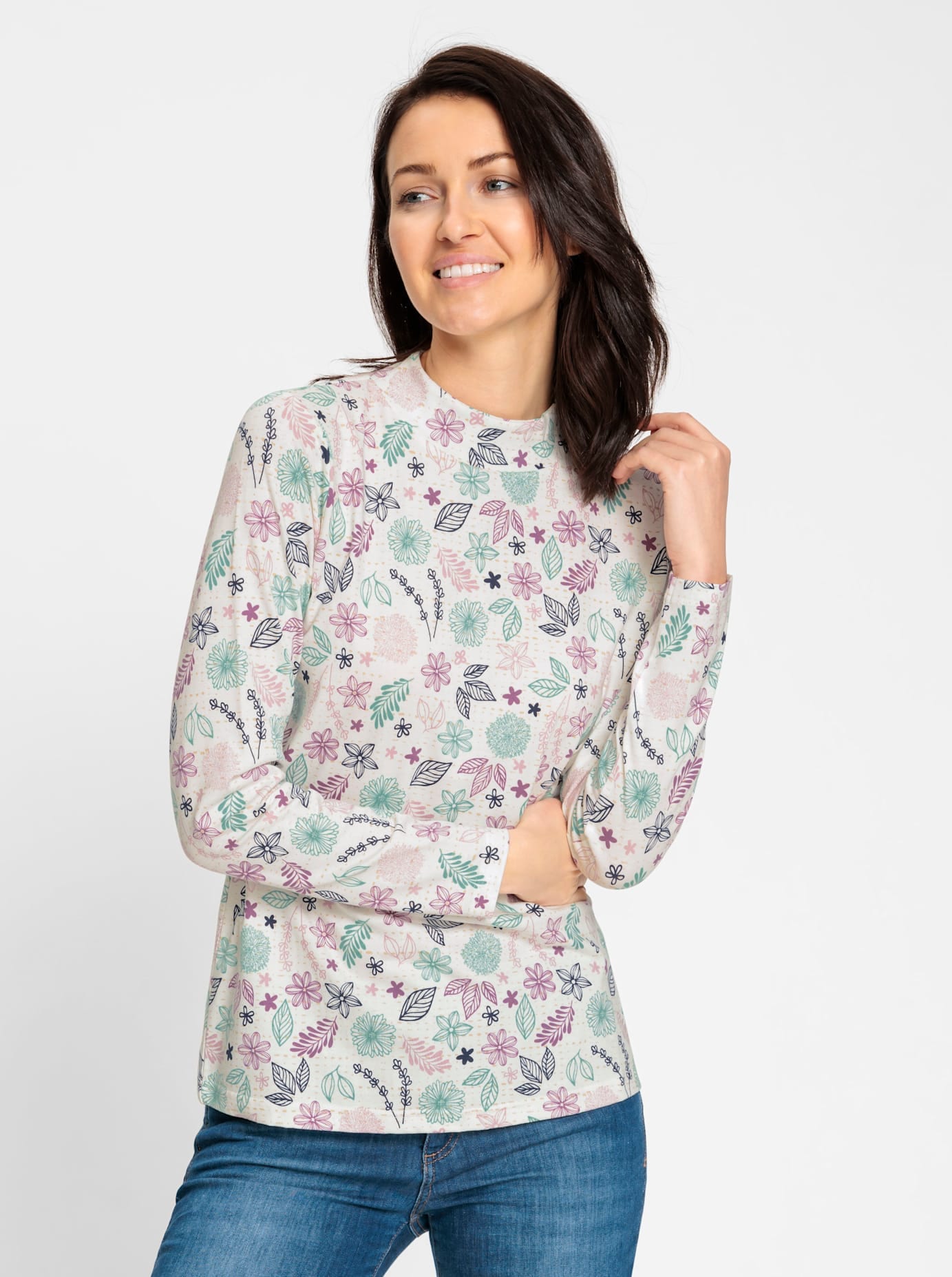 Inspirationen Stehkragenshirt »Stehkragen-Shirt«, (1 tlg.)