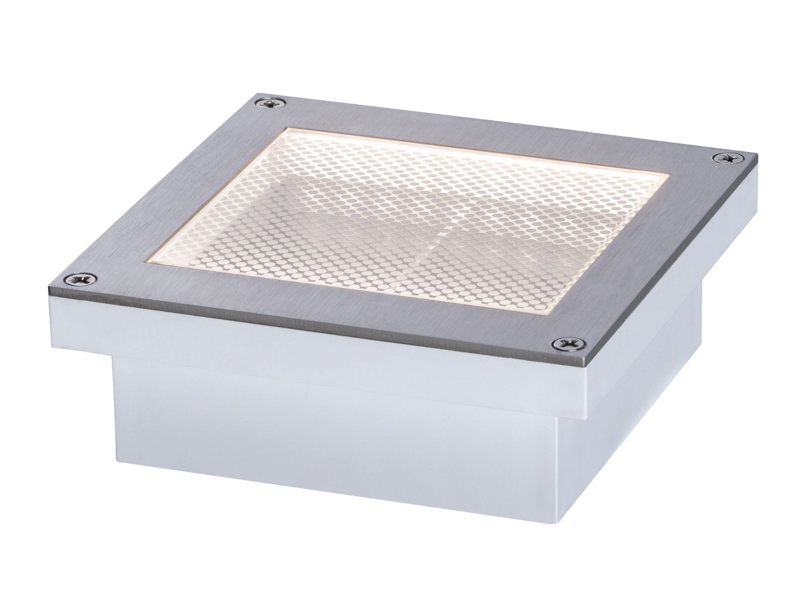 Paulmann LED Einbauleuchte »Brick IP67 100x100mm 3000K 0,8W 25lm 230V Alu, Grau Metall, Edelstahl«, 1 flammig, Bodeneinbauleuchte, Bewegungsmelder