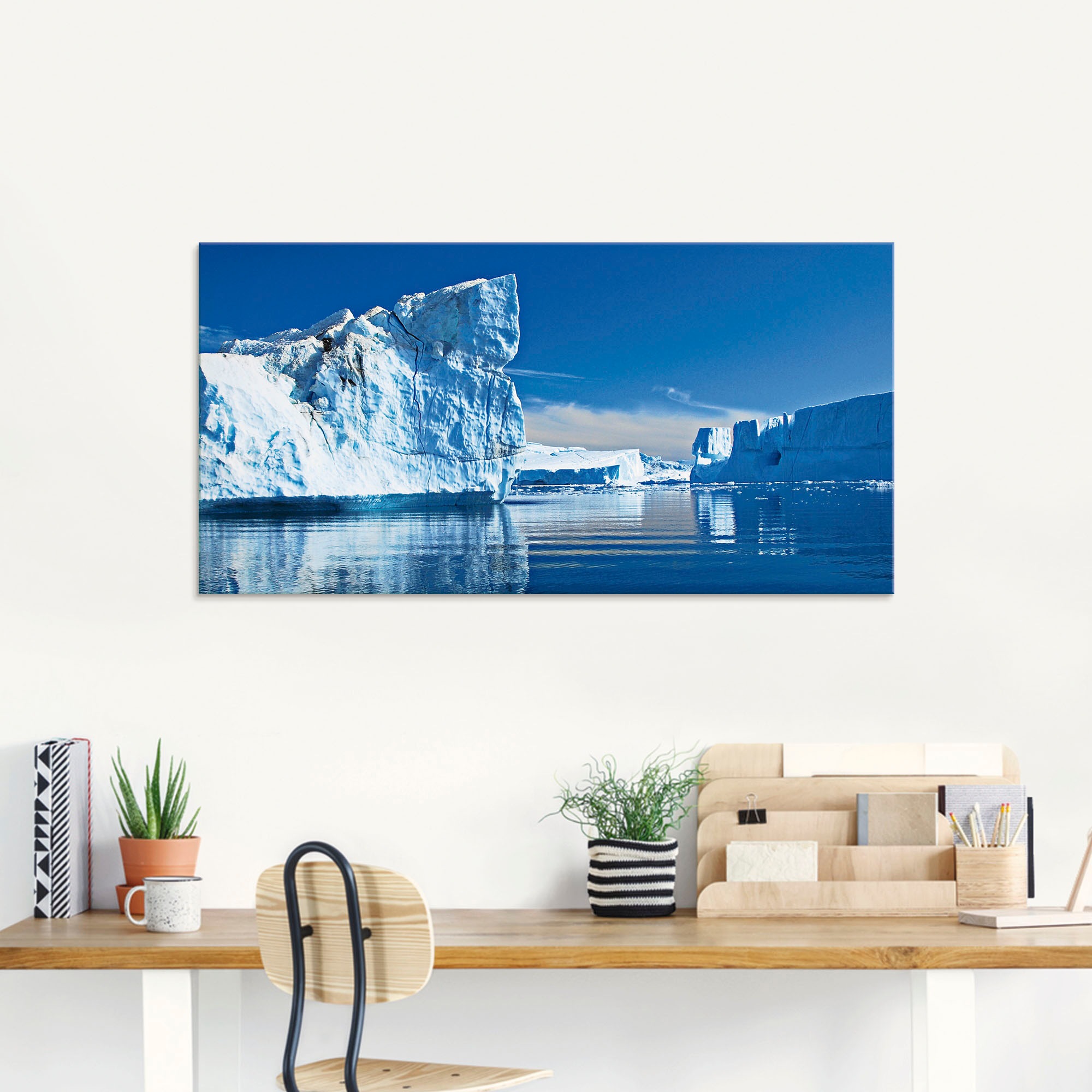 Artland Glasbild "Eisberge - Diskobucht - Grönland" Arktis 1 Stk. tlg. in v günstig online kaufen