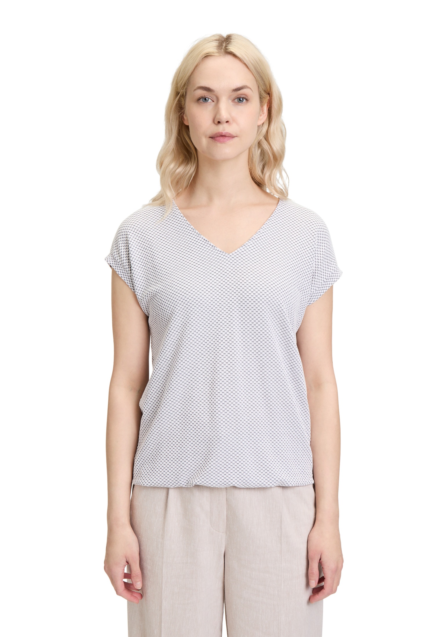Betty&Co Kurzarmshirt "Betty & Co Damen Strukturshirt mit Gummizug", (1 tlg günstig online kaufen