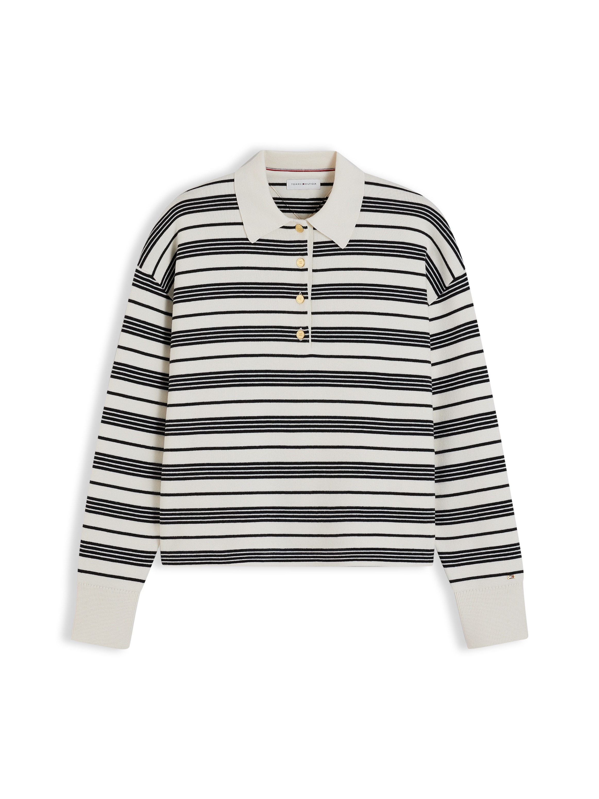 Tommy Hilfiger Polokragenpullover »COTTON FULL NEEDLE POLO LS« Baumwolle