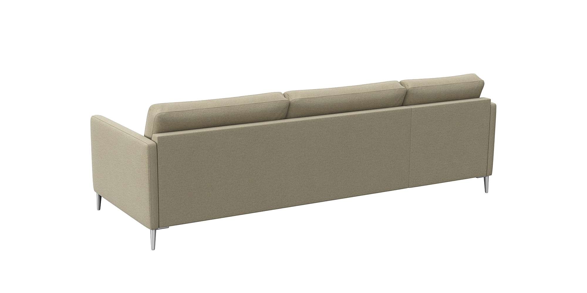 FLEXLUX Ecksofa »Fiore, L-Form, bequem und komfortabel durch hochwertigem Sitzaufbau«, schmale Armlehnen, Kaltschaum, Füße Alu