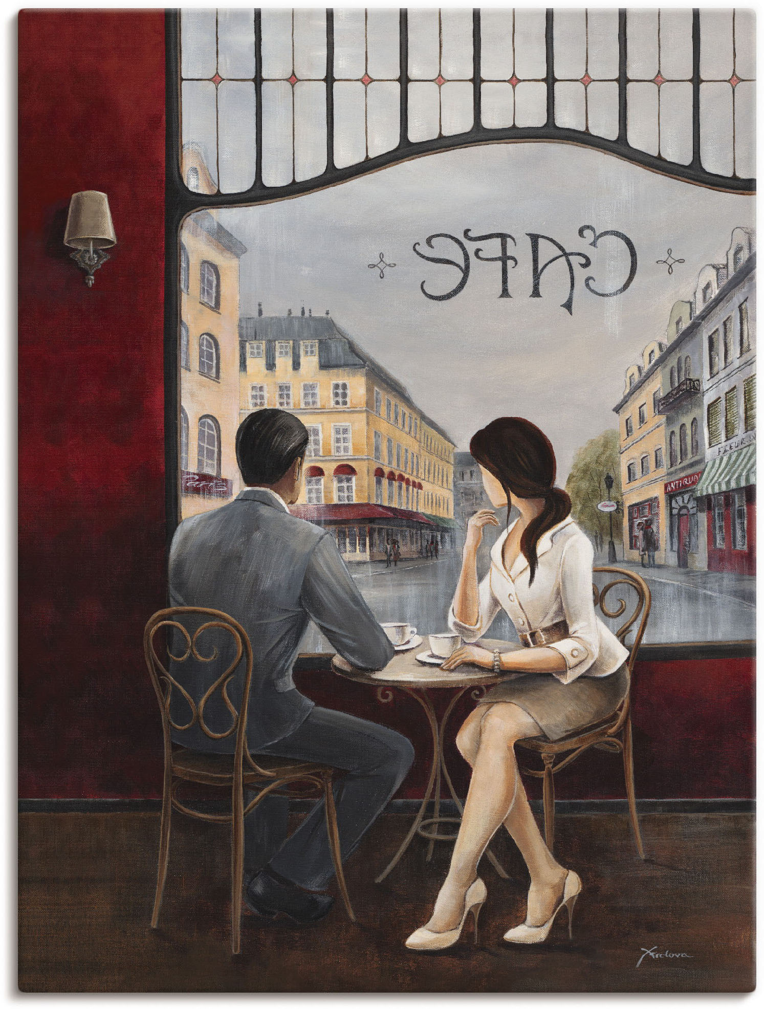Artland Wandbild "Café" Restaurant & Cafés 1 Stk. tlg. als Alubild, Leinwandbild, Poster in verschied. Größen