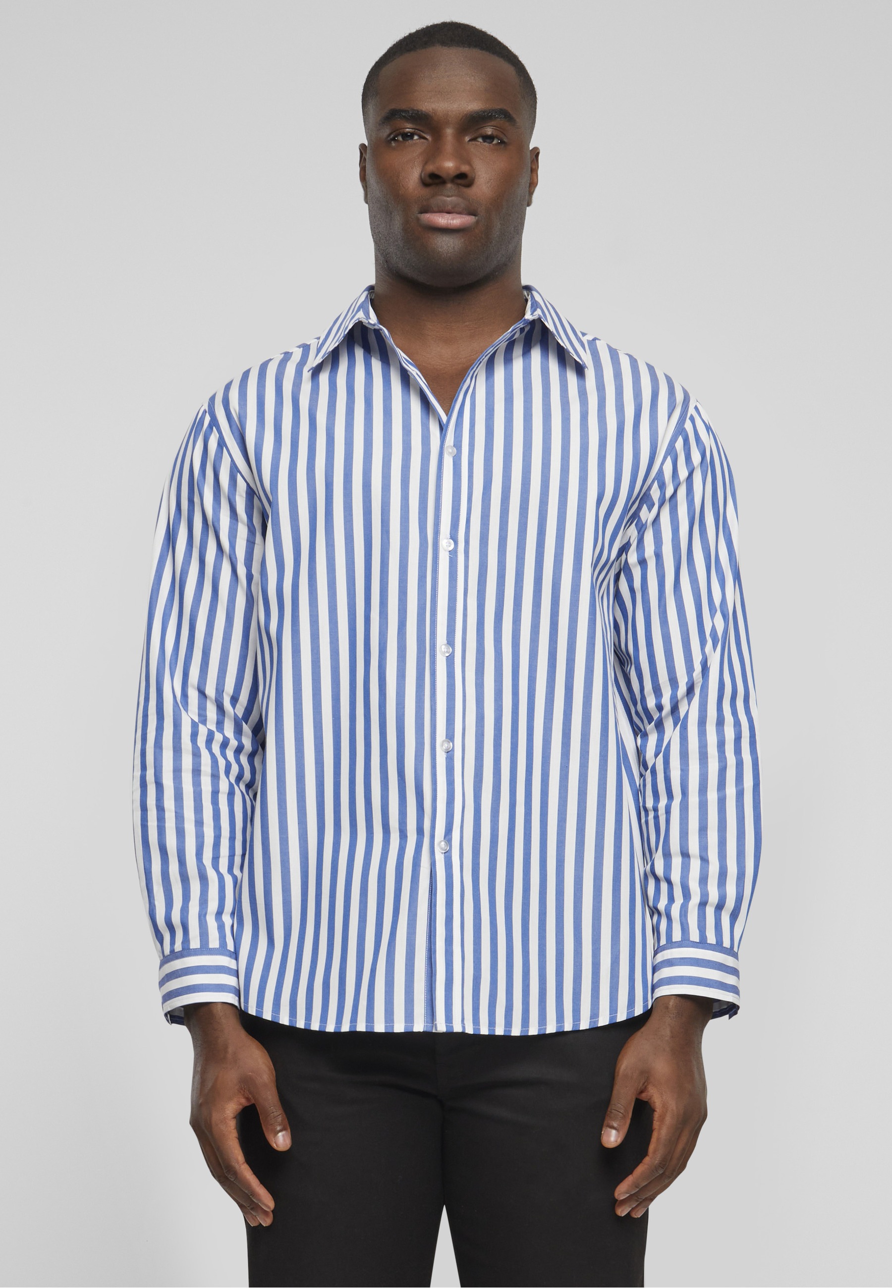 URBAN CLASSICS Kurzarmshirt »Urban Classics Herren Striped Summer Shirt« 1 Stk.