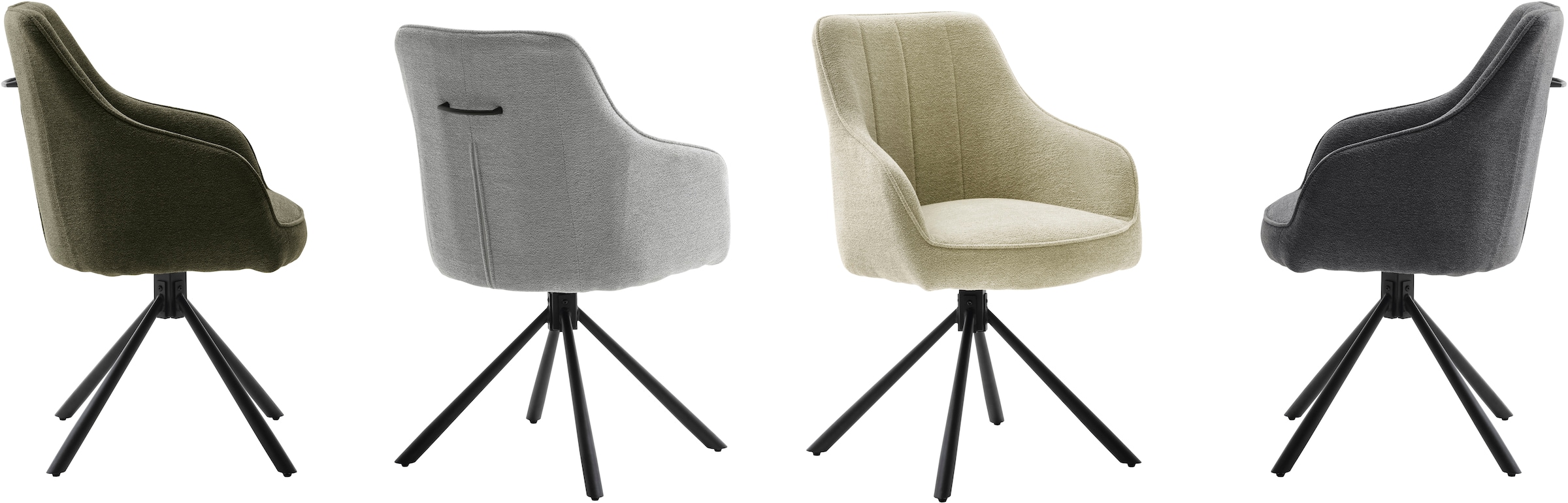 MCA furniture Esszimmerstuhl »KASAMA« () (2er-Set), 180° drehbar, Belastbarkeit120 kg, Sitzhöhe ca. 51 cm