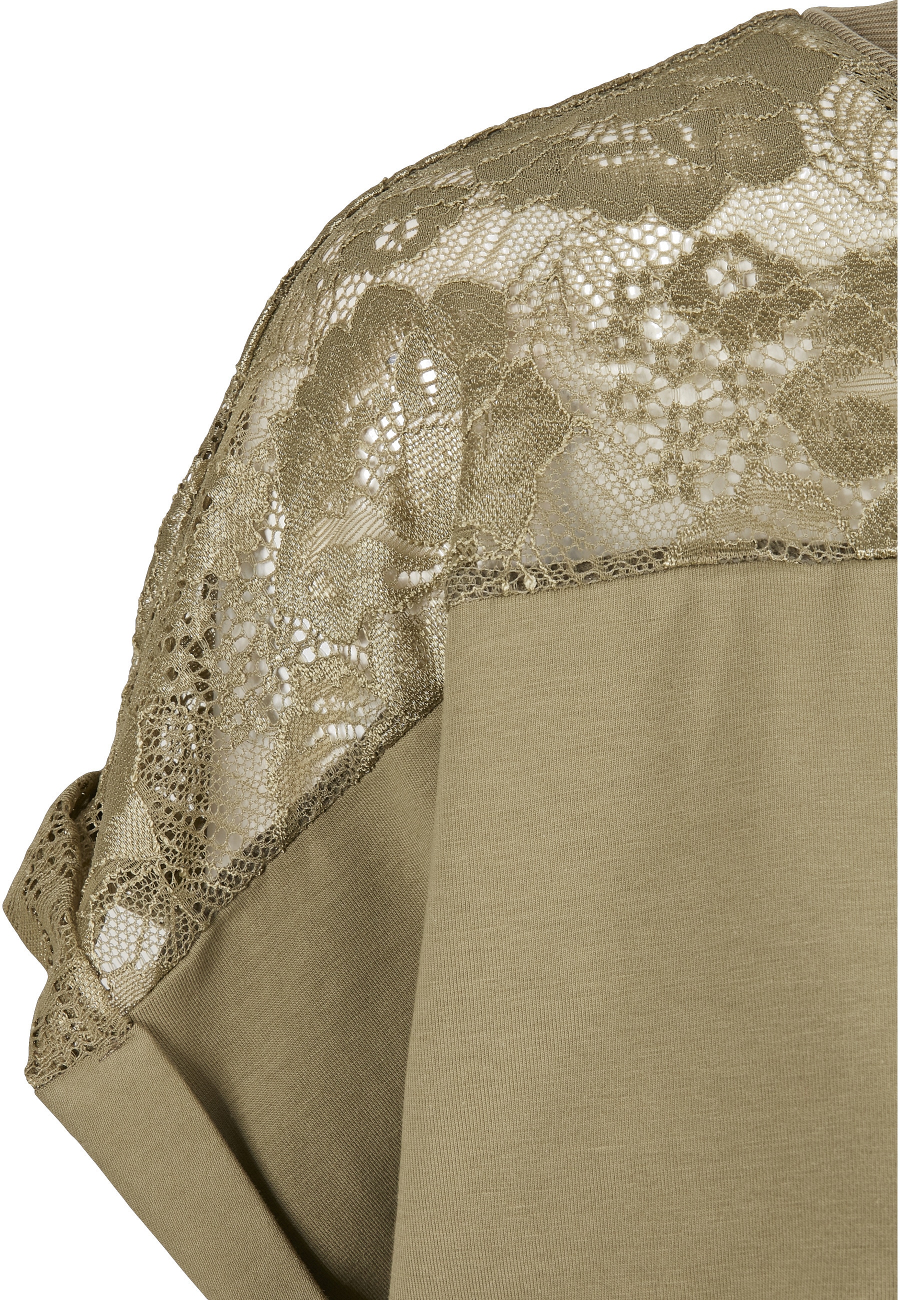 URBAN CLASSICS Shirtkleid »Urban Classics Damen Ladies Lace Tee Dress« 1 Stk. tlg.