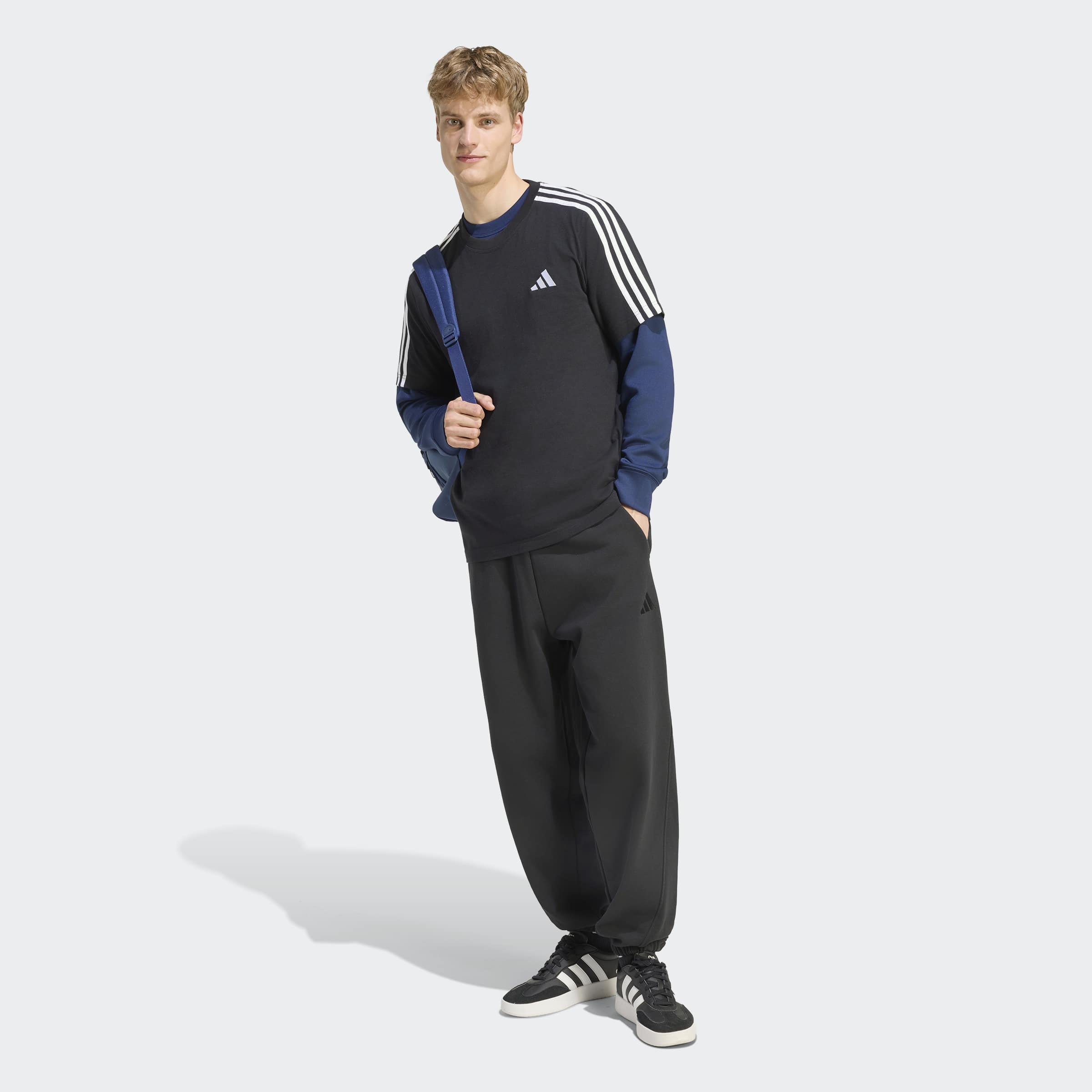 adidas Sportswear »ESSENTIALS 3-STREIFEN, SINGLE JERSEY, BRANDING LINKE SCHULTER«