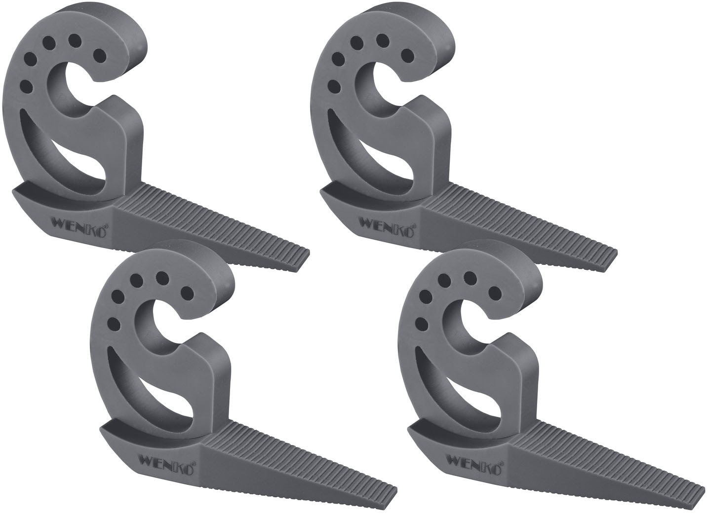 WENKO Fensterstopper "Modell Multi-STOP Anthrazit", B:11,8cm H:7,7cm L:2,5cm, grau, Fensterstopper, Klemmschutz, Türstopper aus Kunststoff