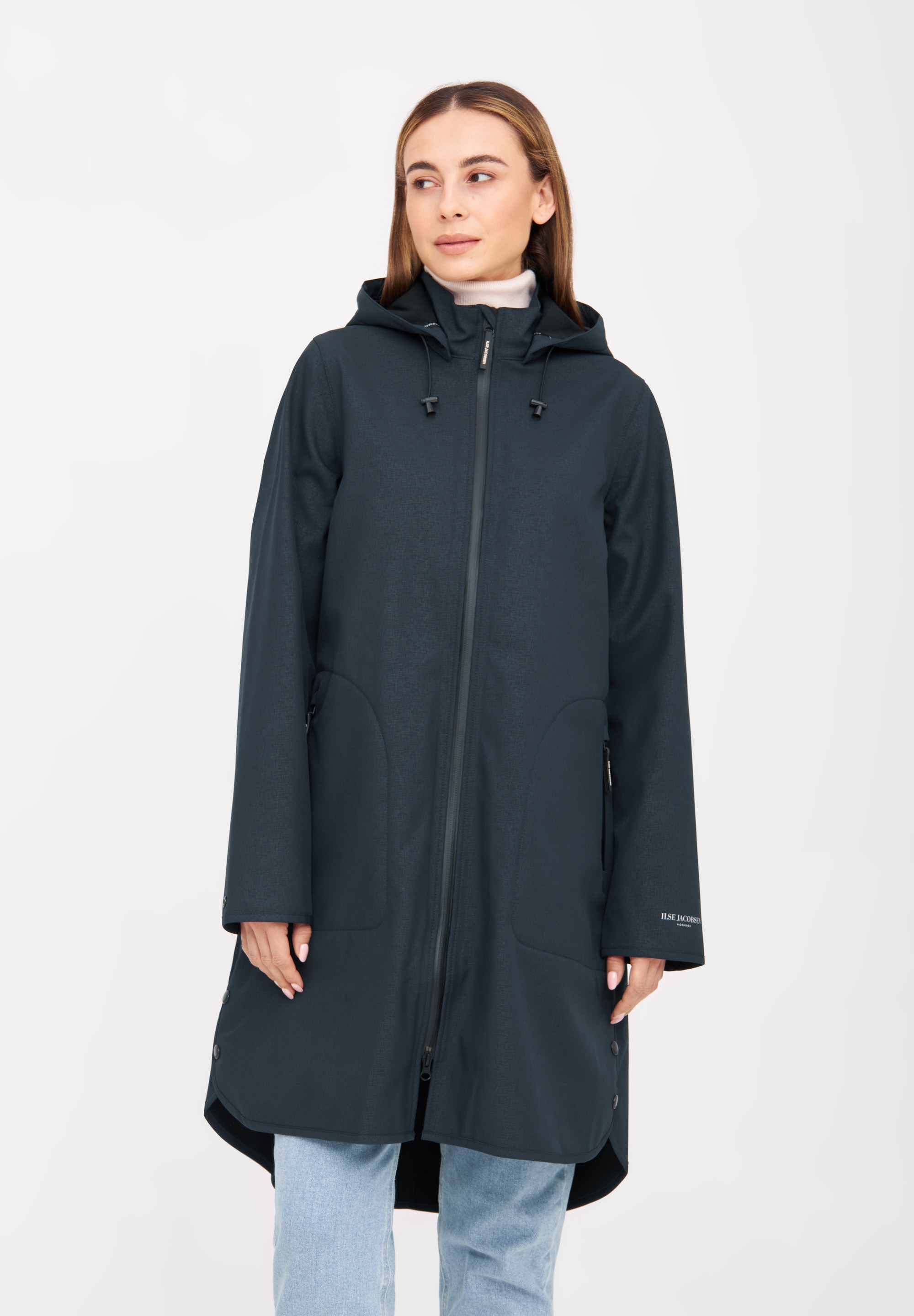 Ilse Jacobsen Softshelljacke "RAIN128", mit Kapuze, Atmungsaktiv, Kapuze, wasserdicht, leicht, YKK 2-Wege Reißverschluss