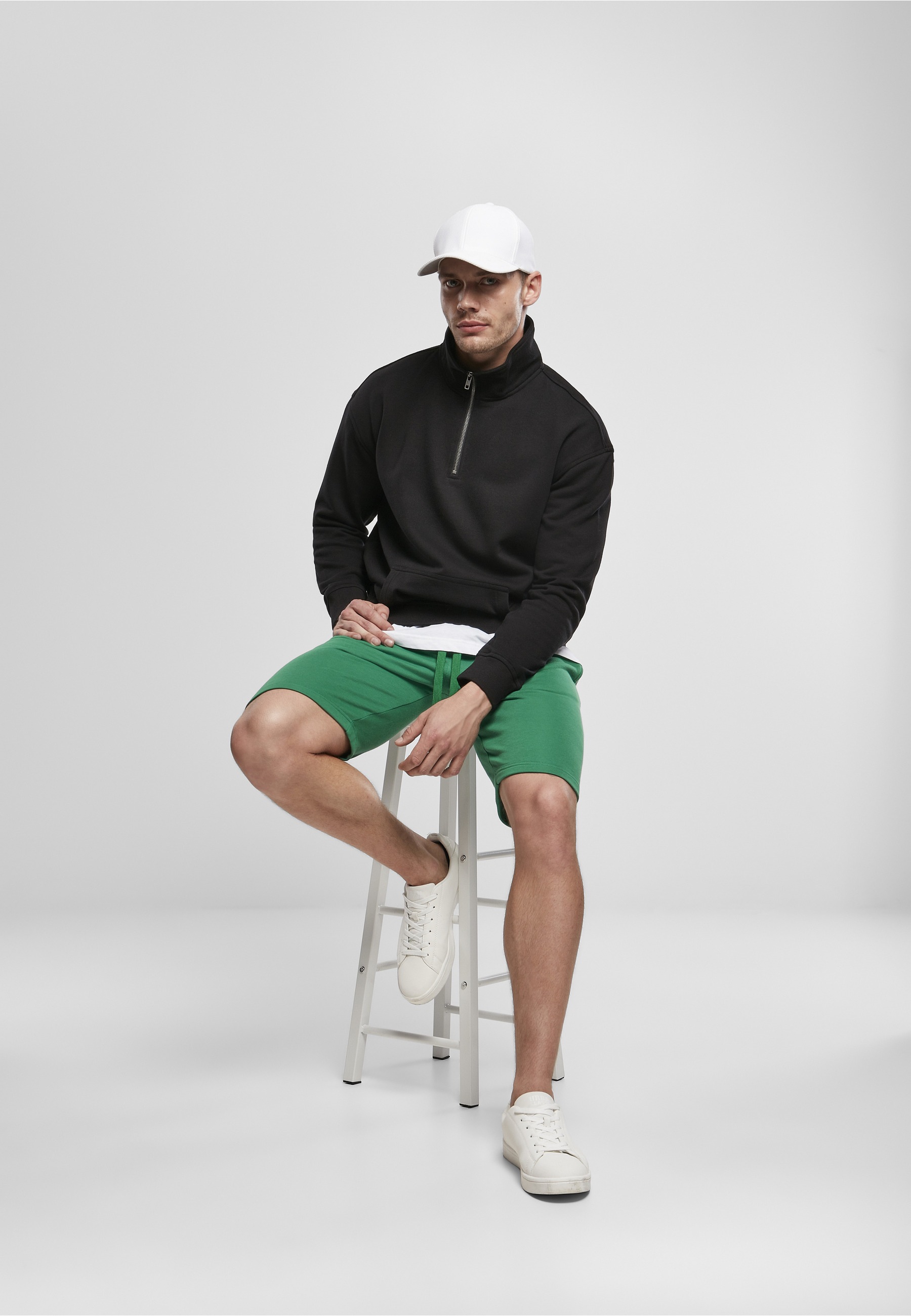 URBAN CLASSICS Sweater »Urban Classics Herren Organic Basic Troyer«, 1 Stk.
