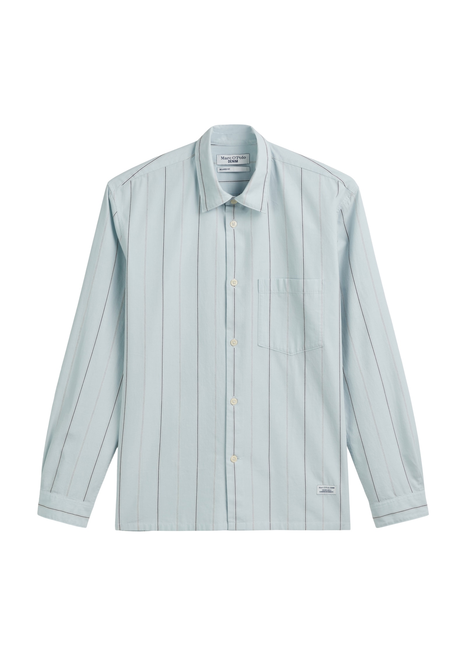 Marc O'Polo DENIM Langarmhemd »aus Bio-Baumwoll-Popeline«