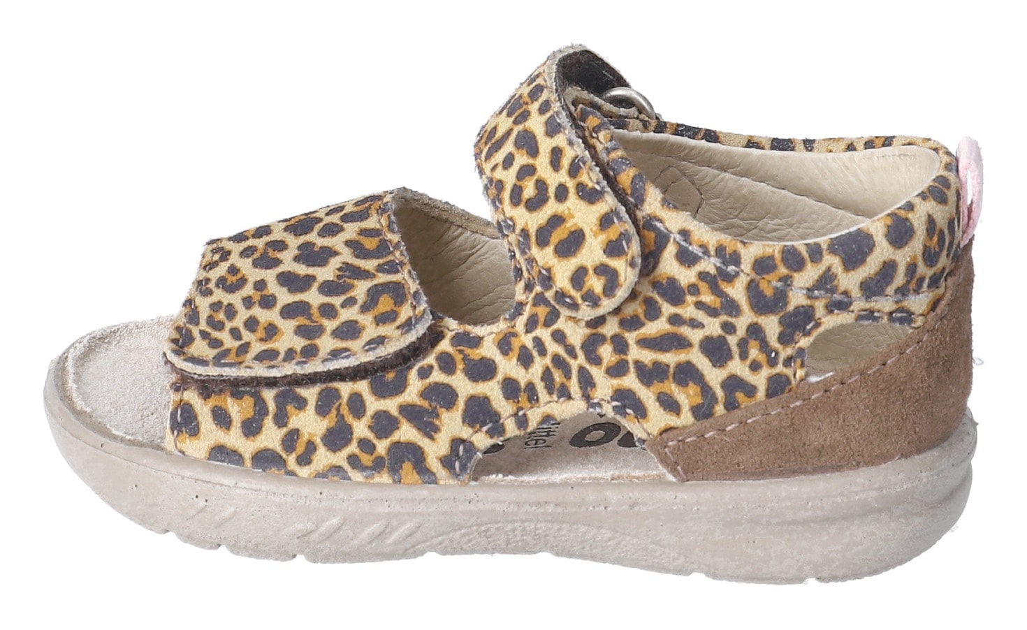PEPINO by RICOSTA Lauflernschuh »Banu WMS: mittel«, Sandalette mit Klett und Animal Print, Größenschablone zum Download