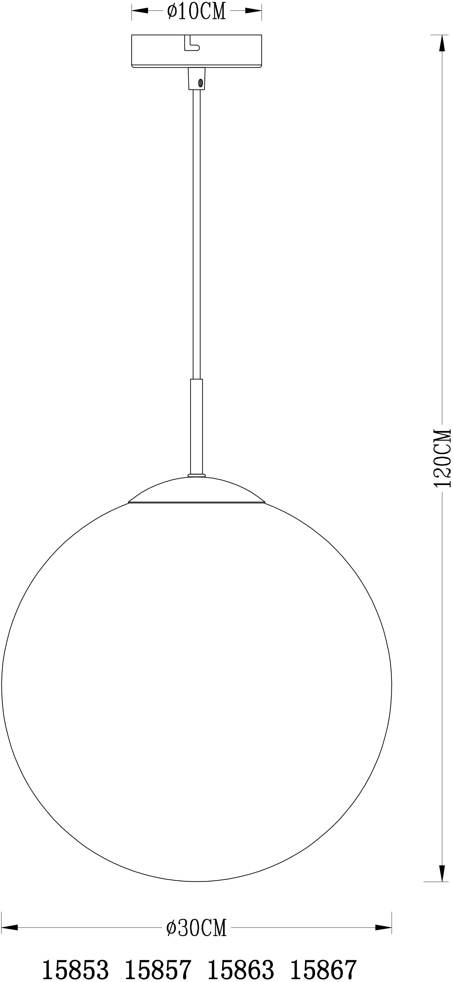 GLOBO LIGHTING Hängeleuchte »VARUS« E27 1 Stk. Hängeleuchte für Esszimmer & Wohnzimmer Nickel