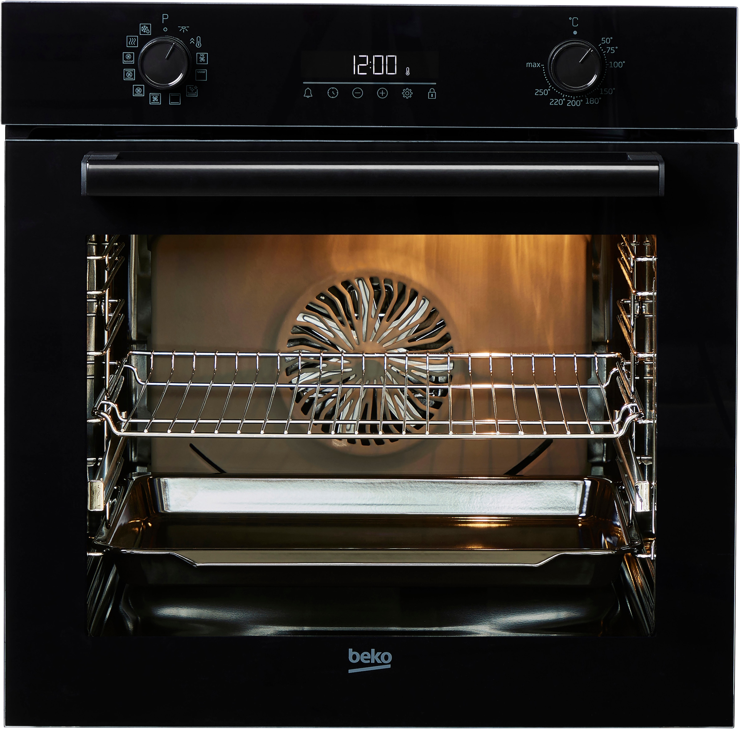 BEKO Einbaubackofen  »BBIM17300B«, mit 1-fach-Teleskopauszug, SteamShine, SteamShine-Reinigung