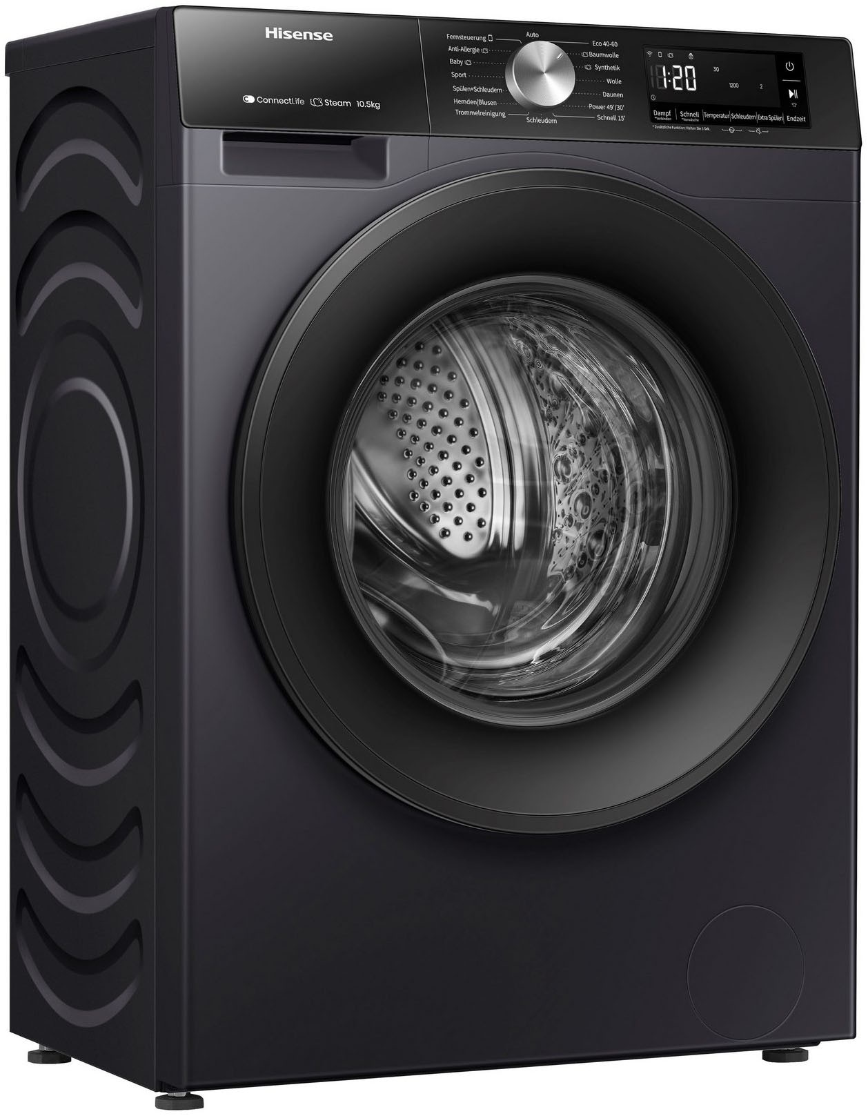 Hisense Waschmaschine 5S Serie "WF5S1045BB" 10,5 kg 1400 U/min AutoDosing
