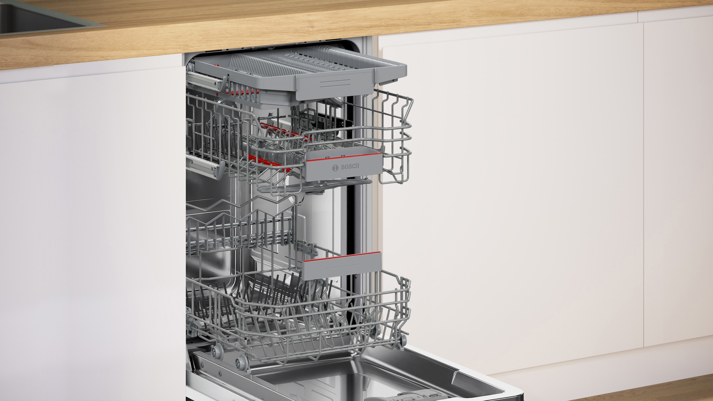 BOSCH vollintegrierbarer Geschirrspüler Serie 4 »SPV4HMX13E« 10 tlg. Maßgedecke