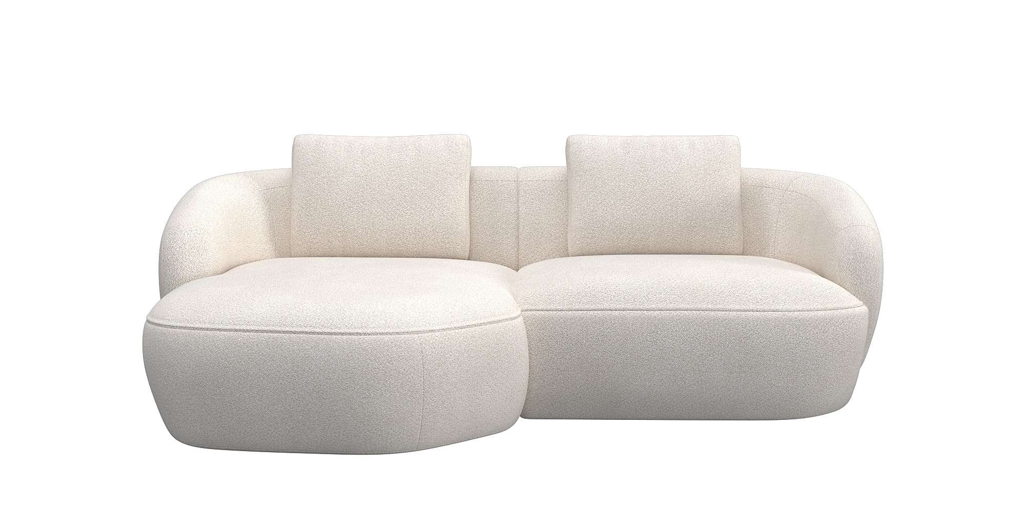 FLEXLUX Wohnlandschaft "Torino, rund, L-Form, Sofa-Ecke mit Recamiere, Long günstig online kaufen