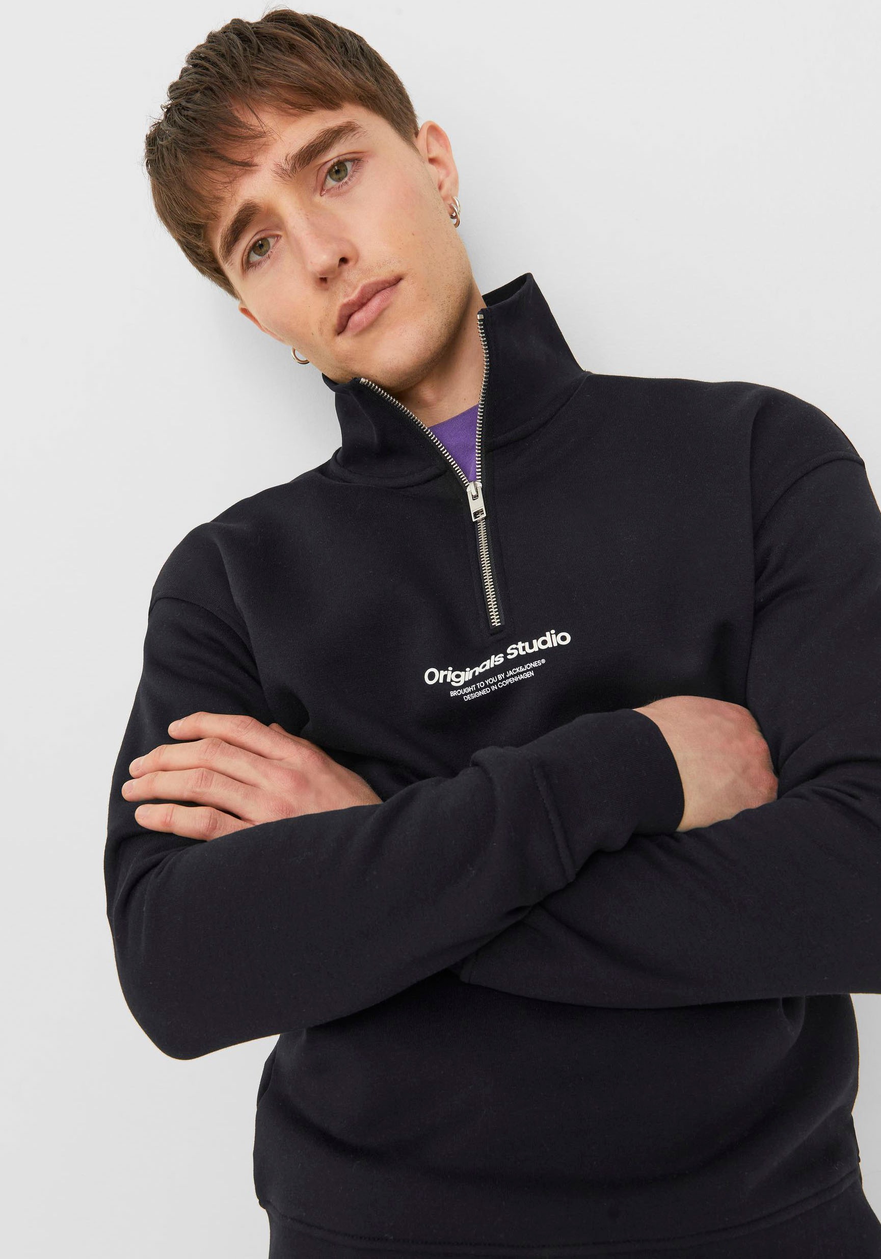 Jack & Jones Sweatshirt "JORVESTERBRO SWEAT QUARTER ZIP HN NOOS" günstig online kaufen