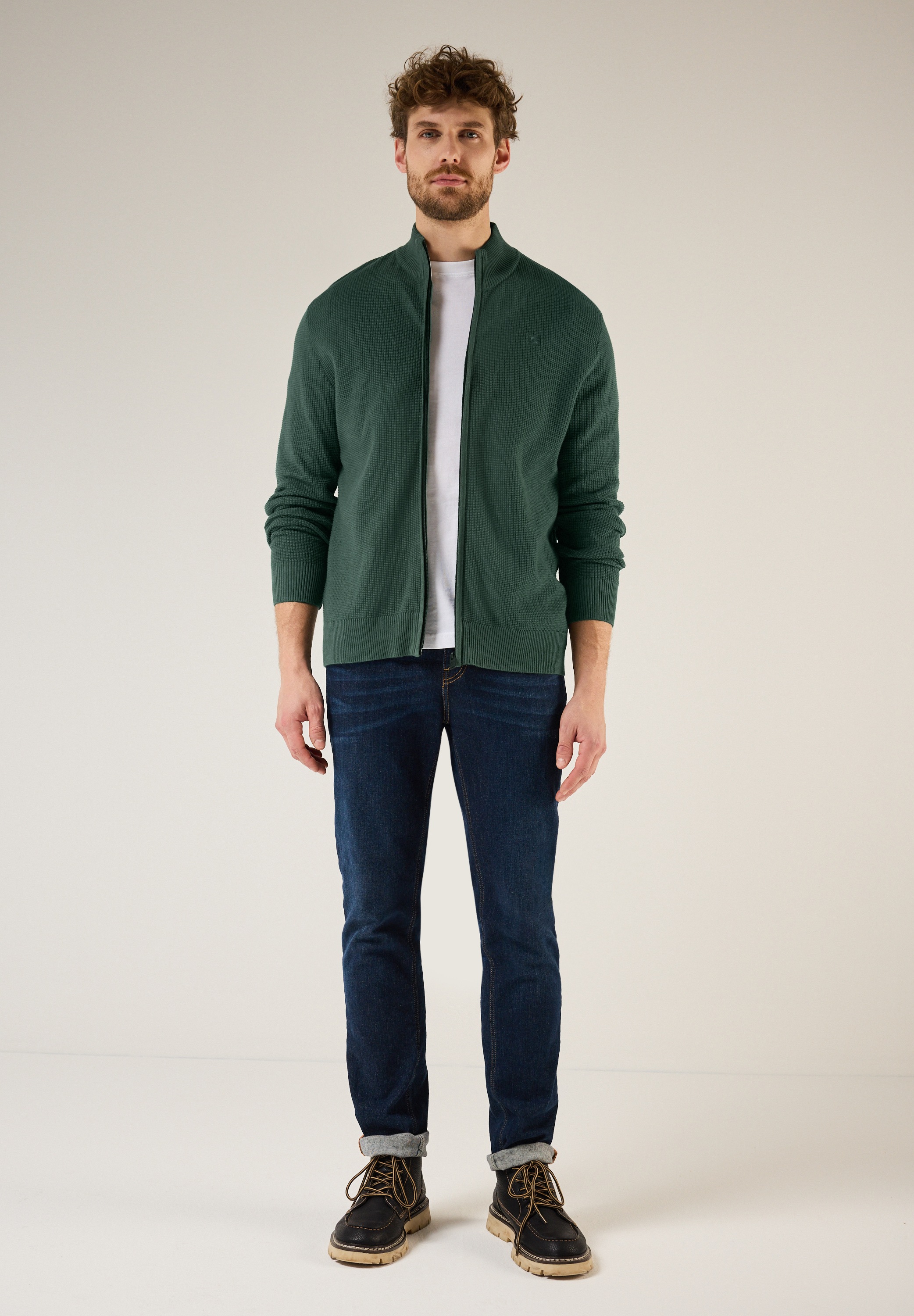 STREET ONE MEN Strickjacke, Feinstrick