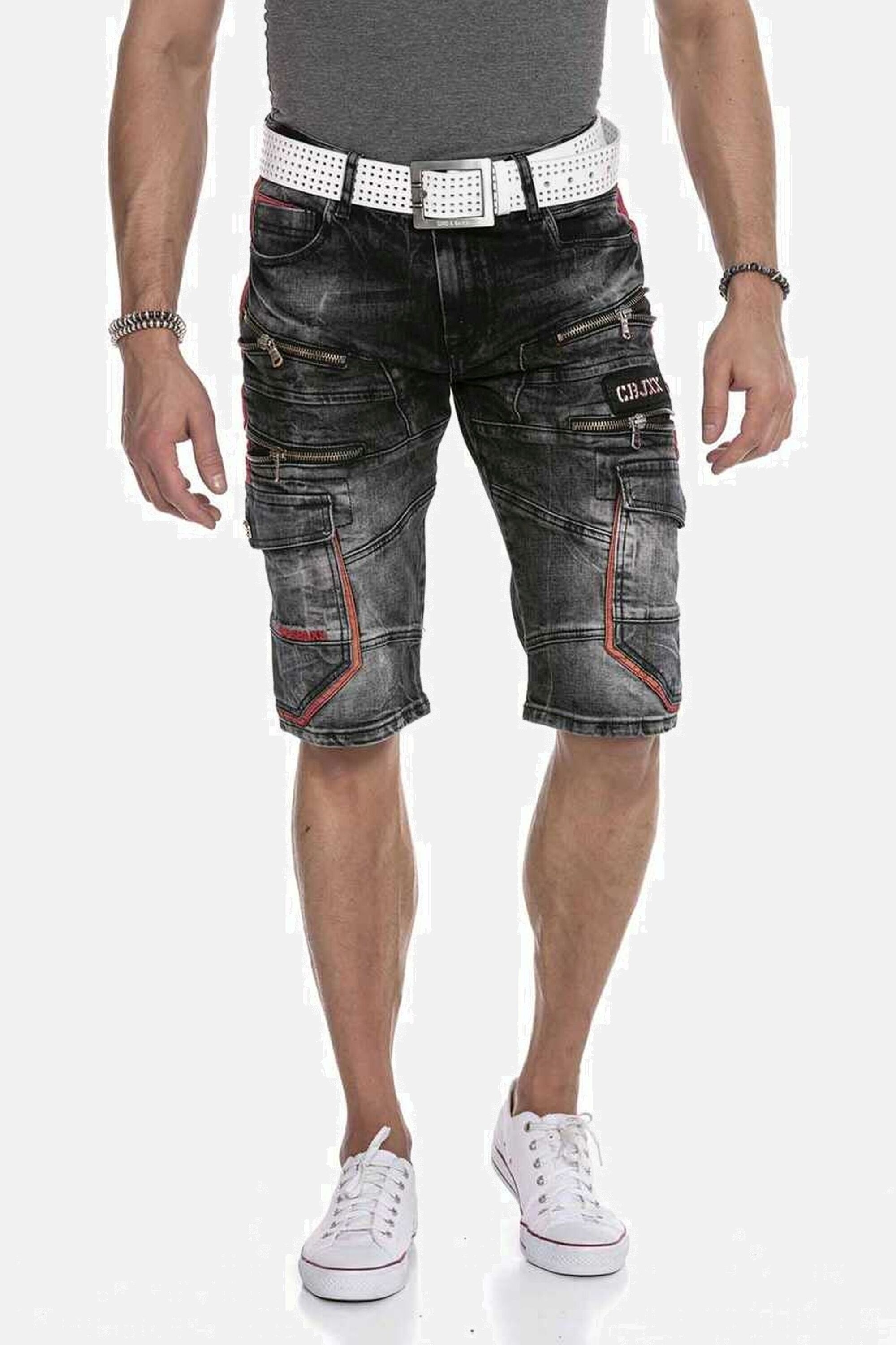 Jogg Pants »Bermuda & Short«, mit Reißverschluss-Verzierungen, CK224