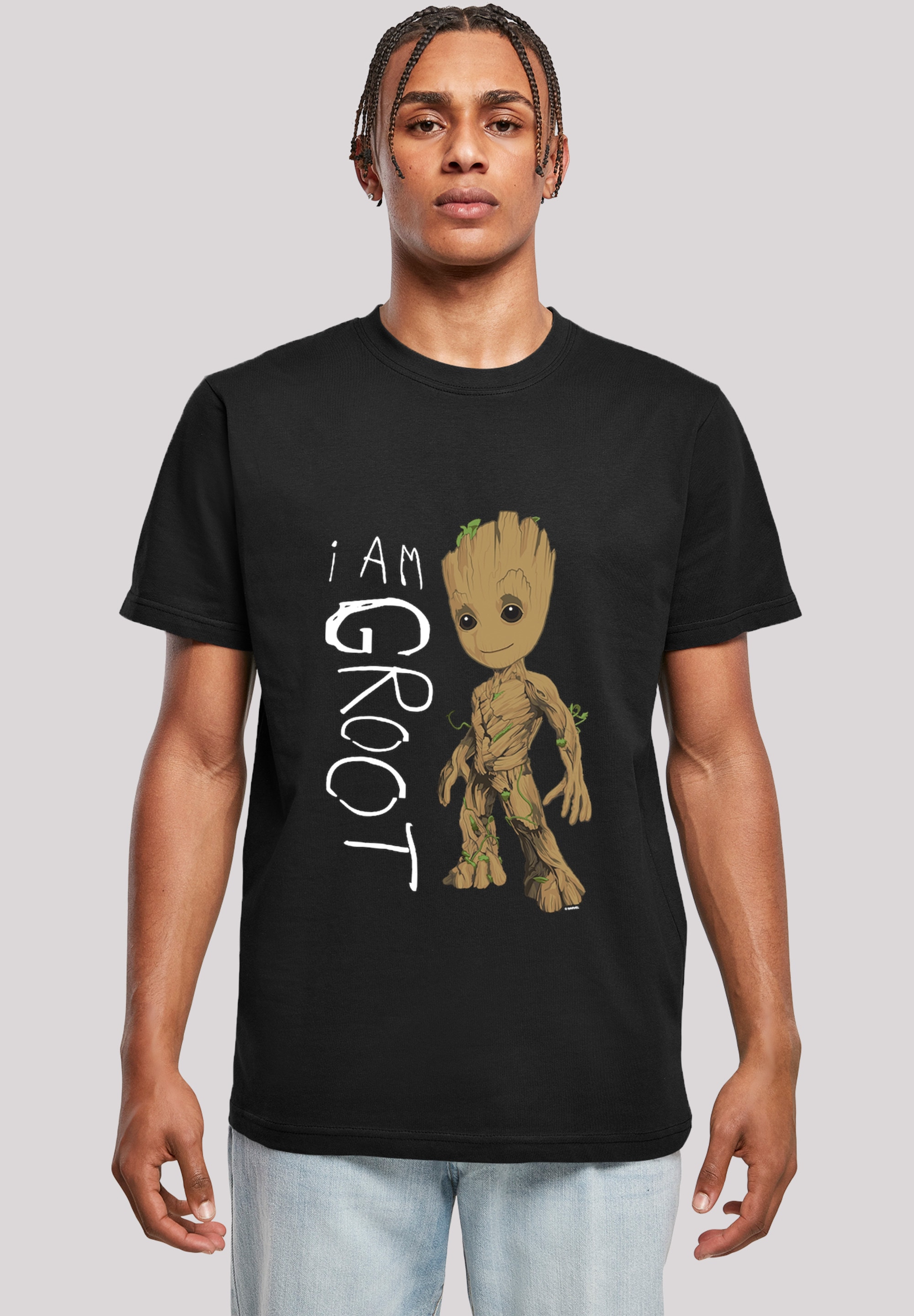 F4NT4STIC T-Shirt »Marvel bestellen the Guardians | Groot«, of BAUR Herren,Premium Galaxy Print ▷ Merch,Regular-Fit,Basic,Logo