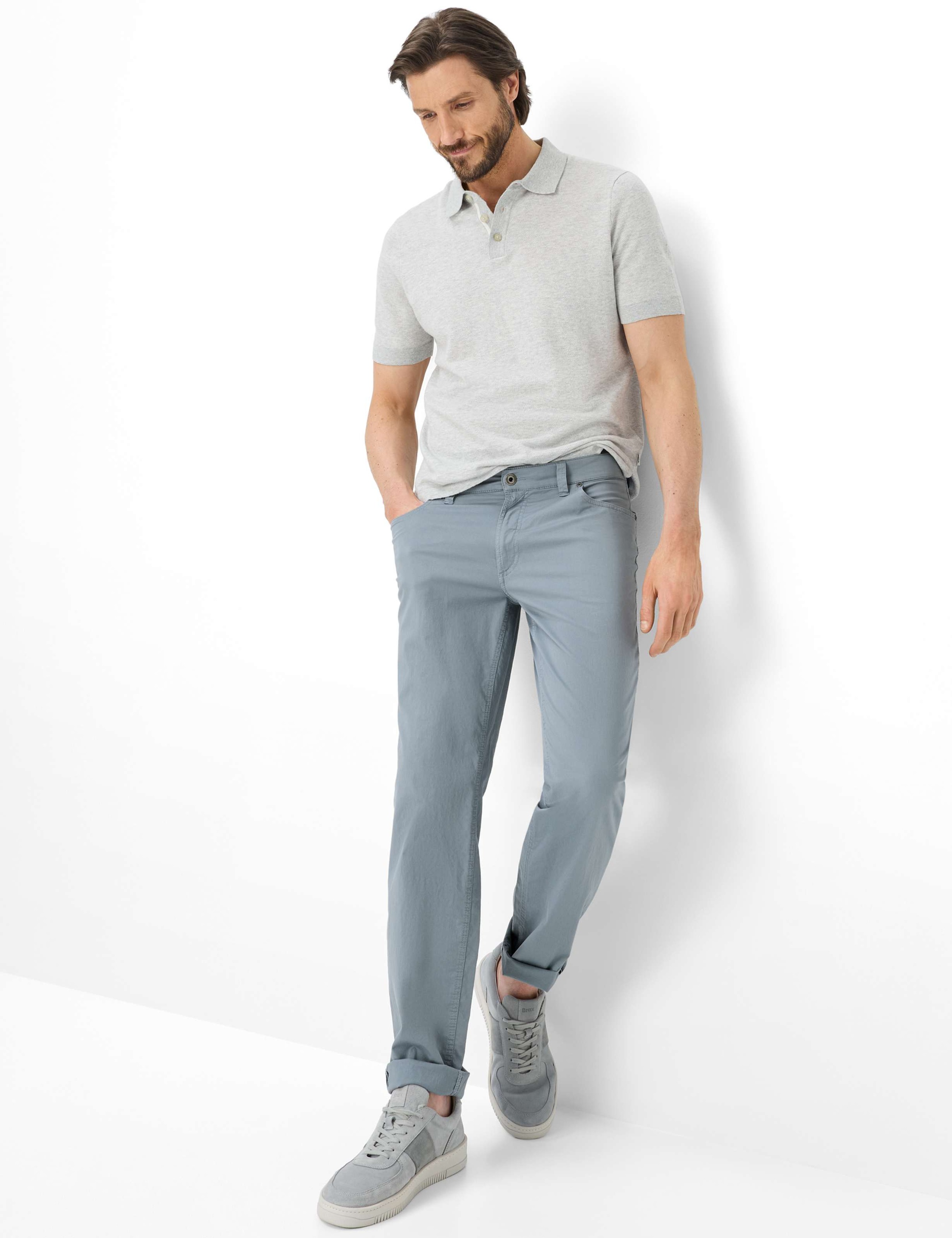 5-Pocket-Hose EUREX BY BRAX "Style LUKE", Herren, Gr. 52, Normalgrößen, blau, Web, 97% Baumwolle, 3% Elasthan, Hosen 5-Pocket-Hose 2