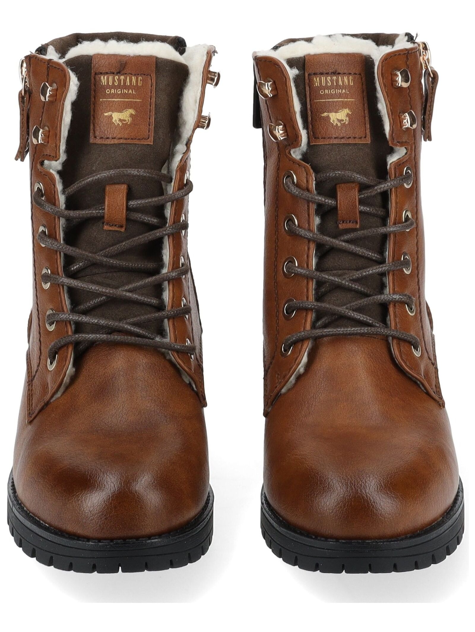 Mustang Shoes Schnürstiefelette »Mustang Shoes Stiefelette Lederimitat«