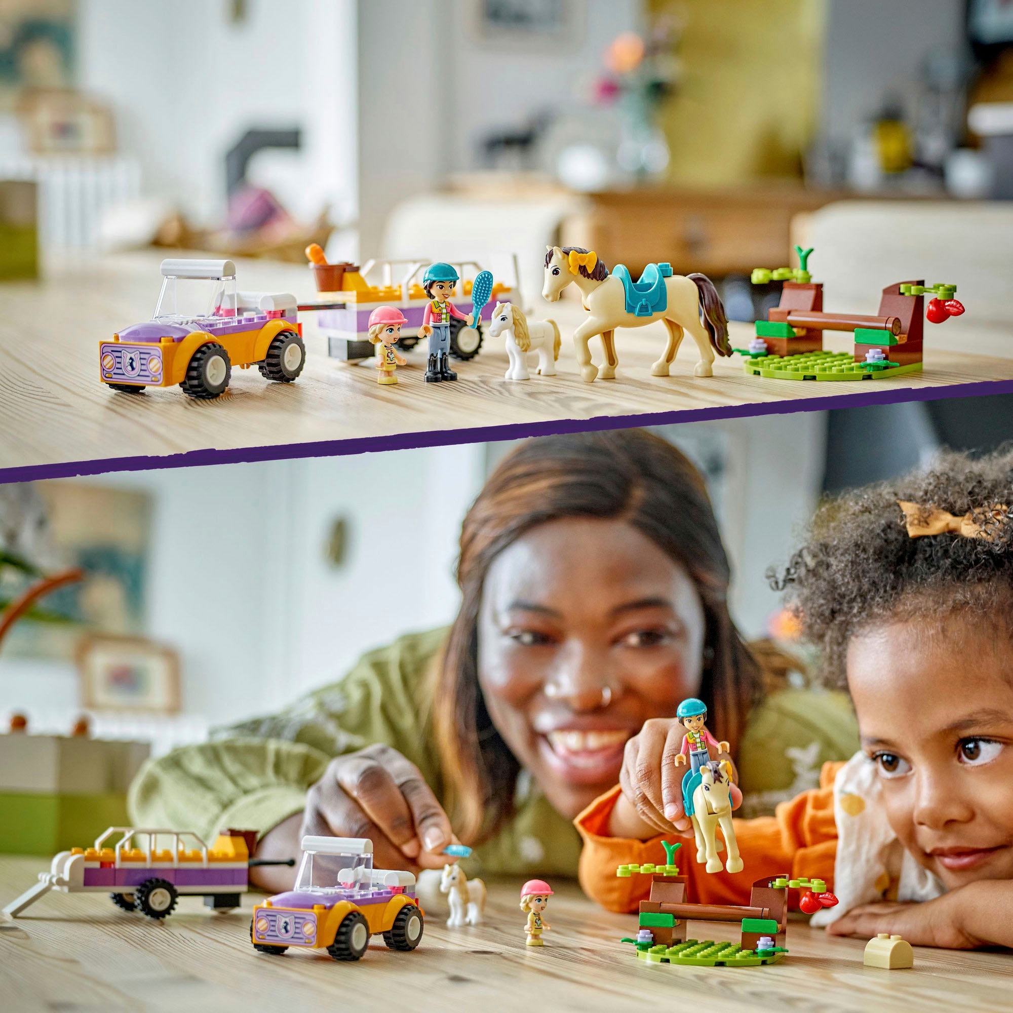 LEGO® Konstruktionsspielsteine »Pferde- und Pony-Anhänger (42634), LEGO Friends«, (105 St.), Made in Europe