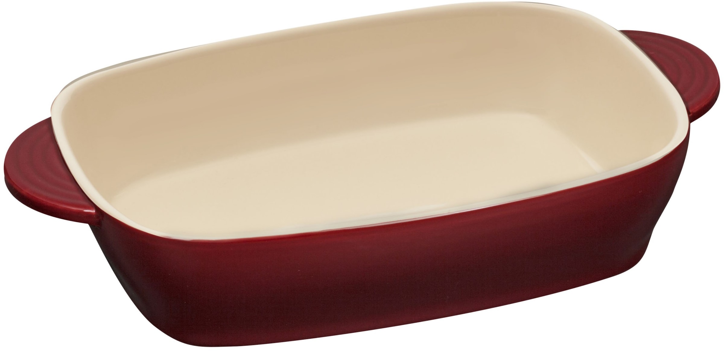 Auflaufform "Fornax Backform Lasagneform Ofenform Spülmaschinengeeignet", B/H/L/T: 18,5cm x 26,3cm x 5,1cm, rot, RESTO KITCHENWARE, Auflaufformen,