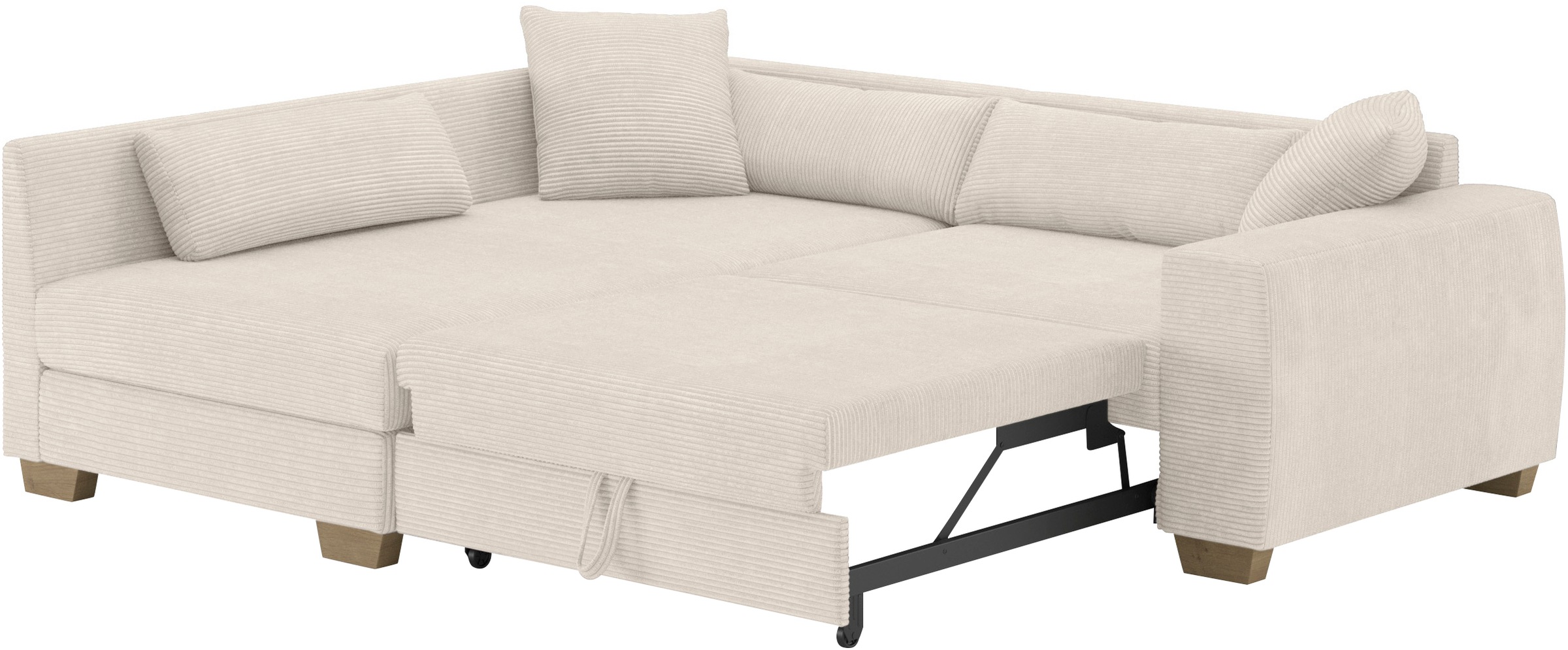 Thumbnail - Mr. Couch Ecksofa "Hilla L-Form, bis 140 kg belastbar" mit Taschenfederkern, wahlweise mit Bettfunktion