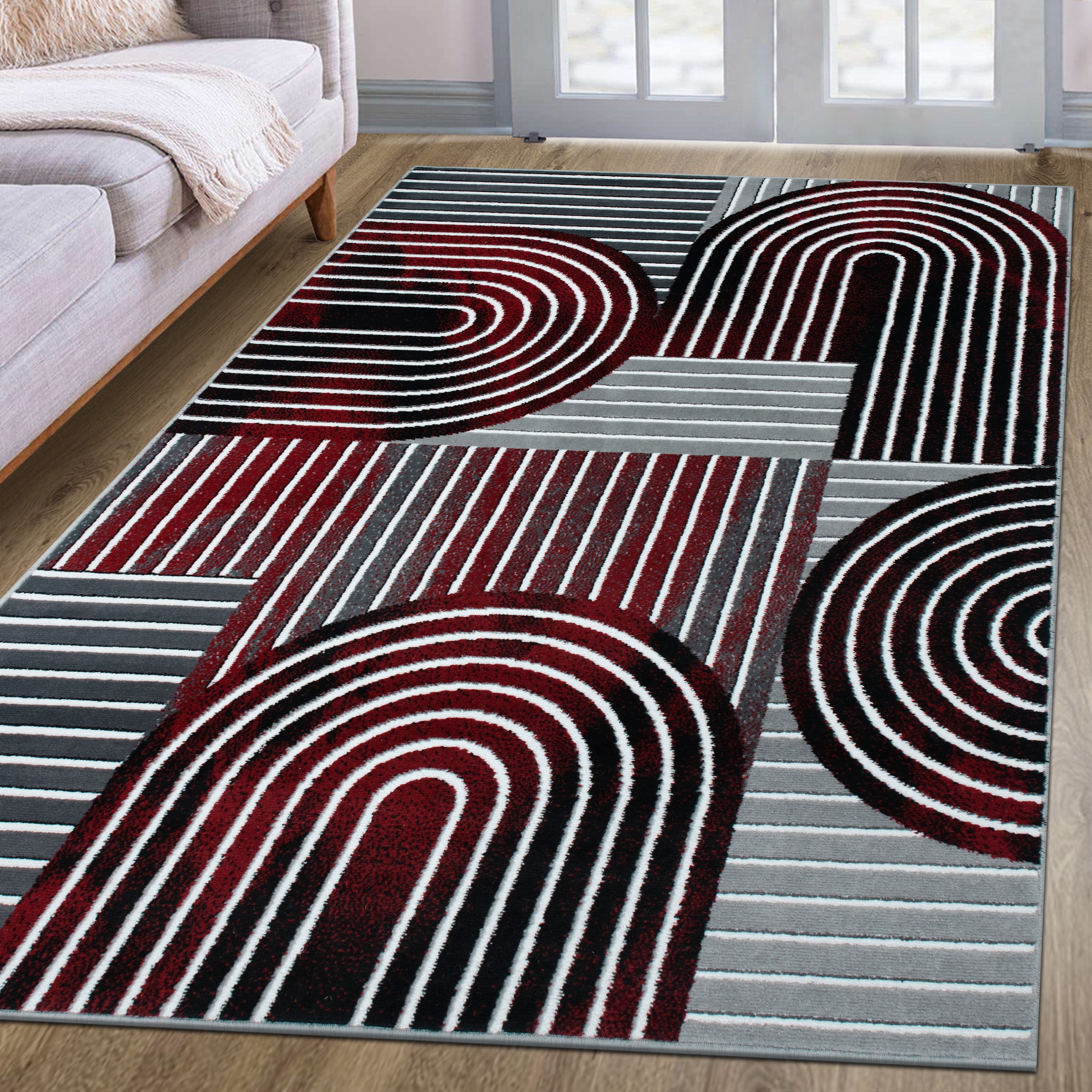 OTTO home Teppich »Lysandra« rechteckig 8 mm Höhe 3D-Effekt, softer Kurzflor, pflegeleicht, leichter Glanz, Scandi-Look