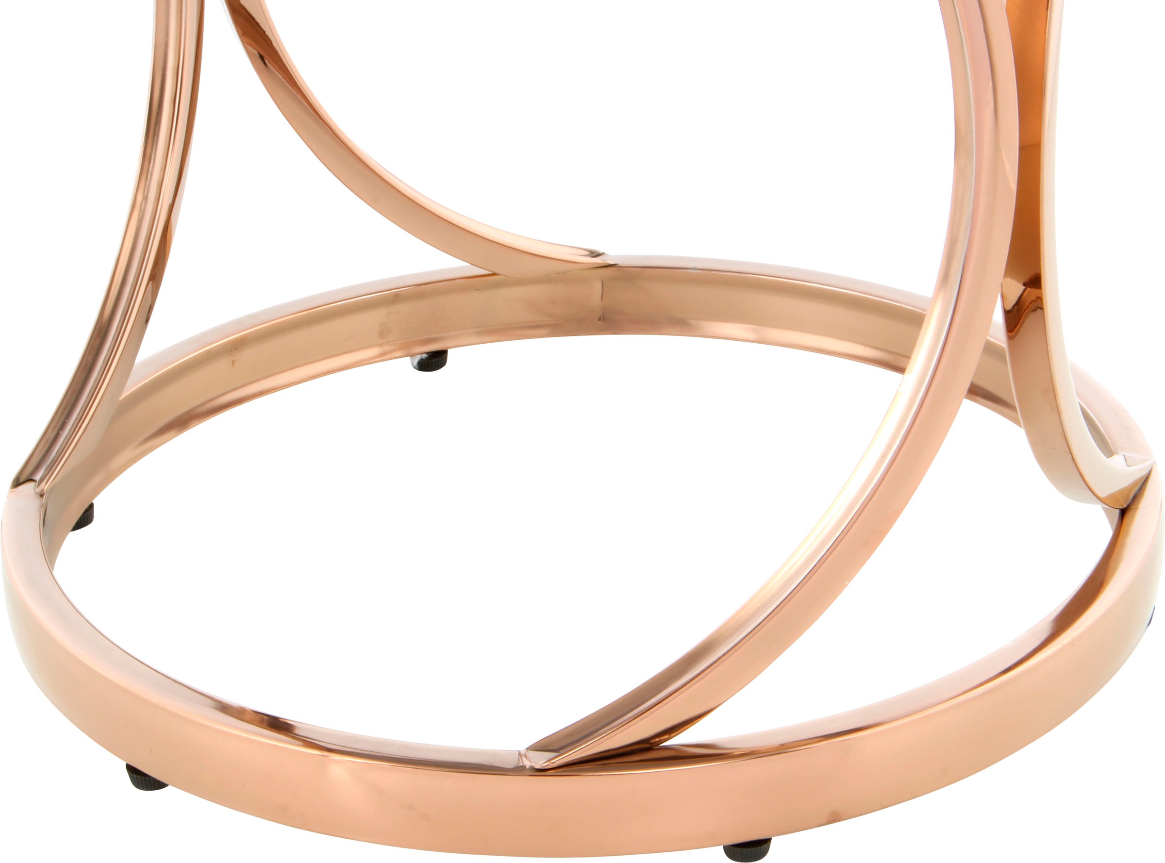 Kayoom Beistelltisch »Weyda 125, in eleganter Gestaltung,runde Tischplatte aus Glas«, (1 St.), Glamouröses Design, hochwertige Verarbeitung, Hingucker-Gestell