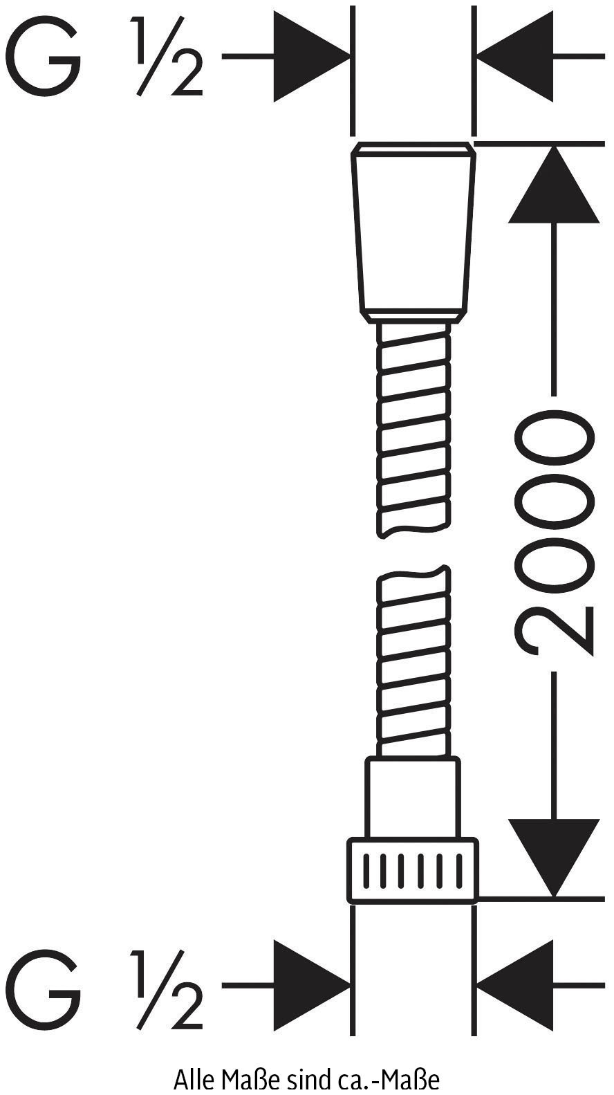 hansgrohe Brauseschlauch, 200 cm, chrom