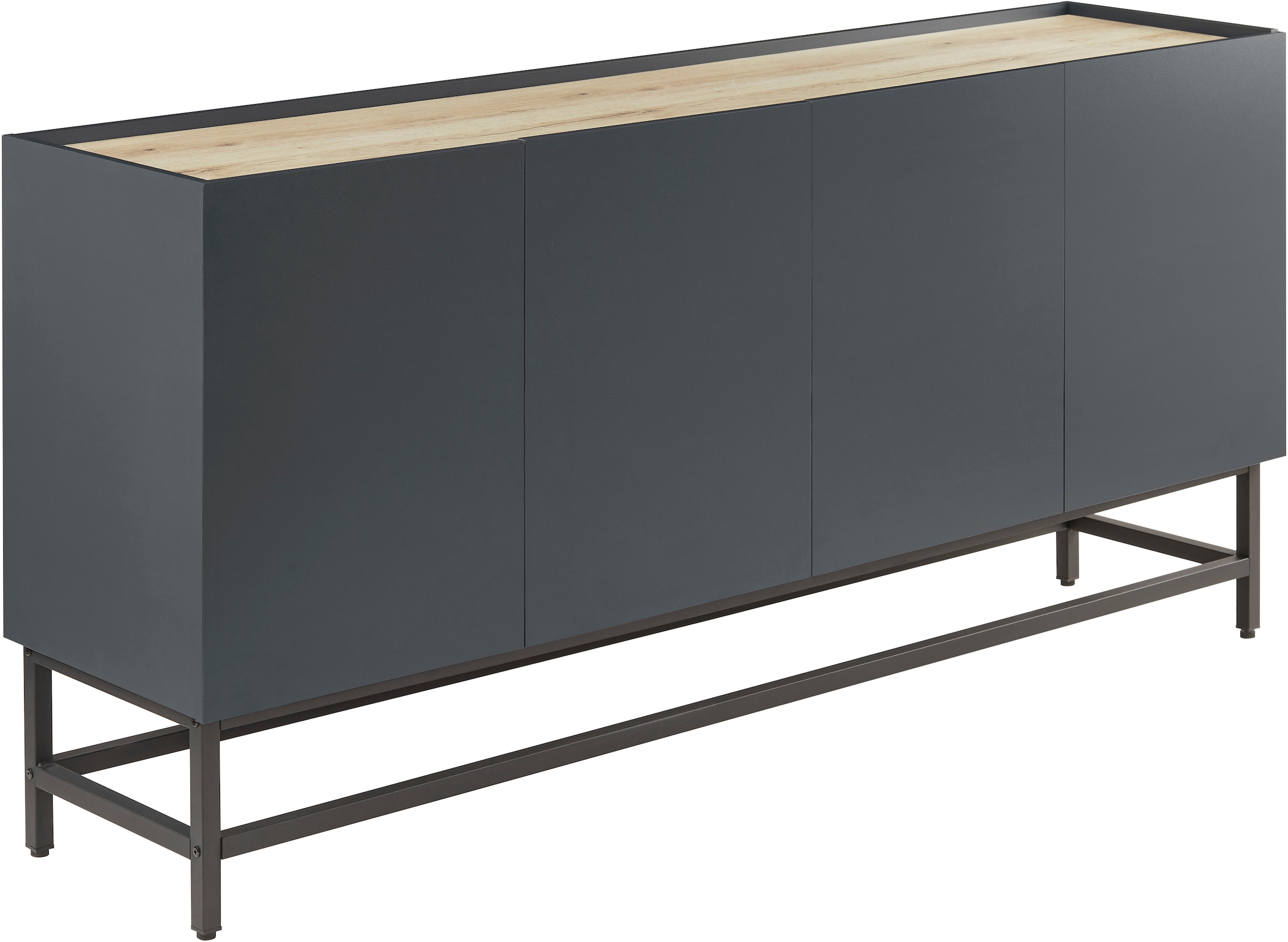 OTTO home Sideboard "Azly" pflegeleichte Melaminoberfläche, Metallgestell, günstig online kaufen