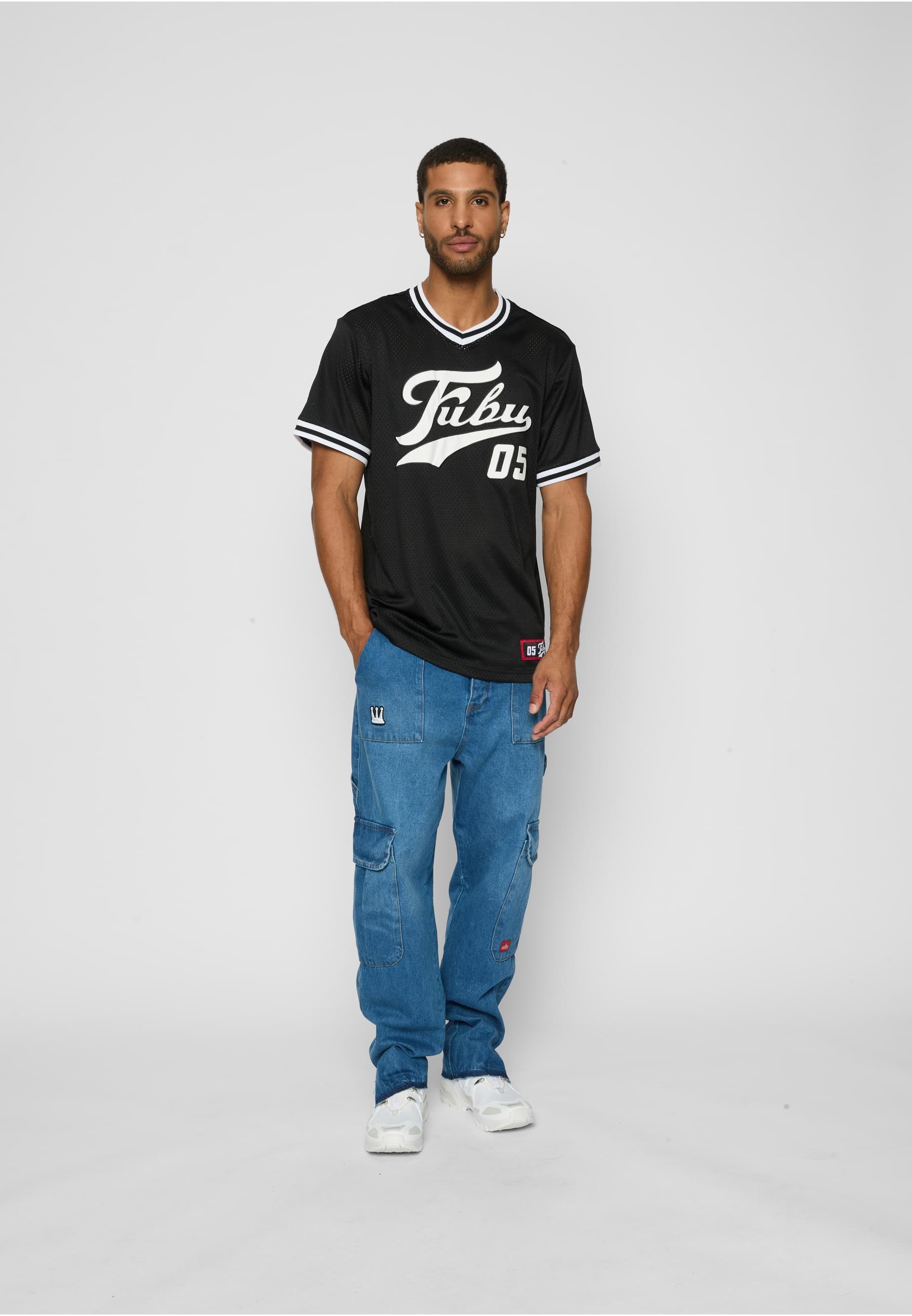 Fubu T-Shirt »Fubu FBMQ12112BLK Fubu Varsity Mesh T-Shirt« 1 Stk. tlg.