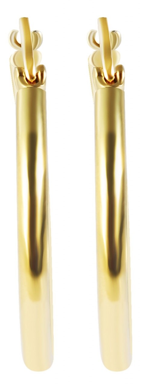 Paar Creolen ADELIA´S "Damen Creolen aus poliertem Edelstahl", gold, Ohrringe, Damen, Damen, Edelstahl 8