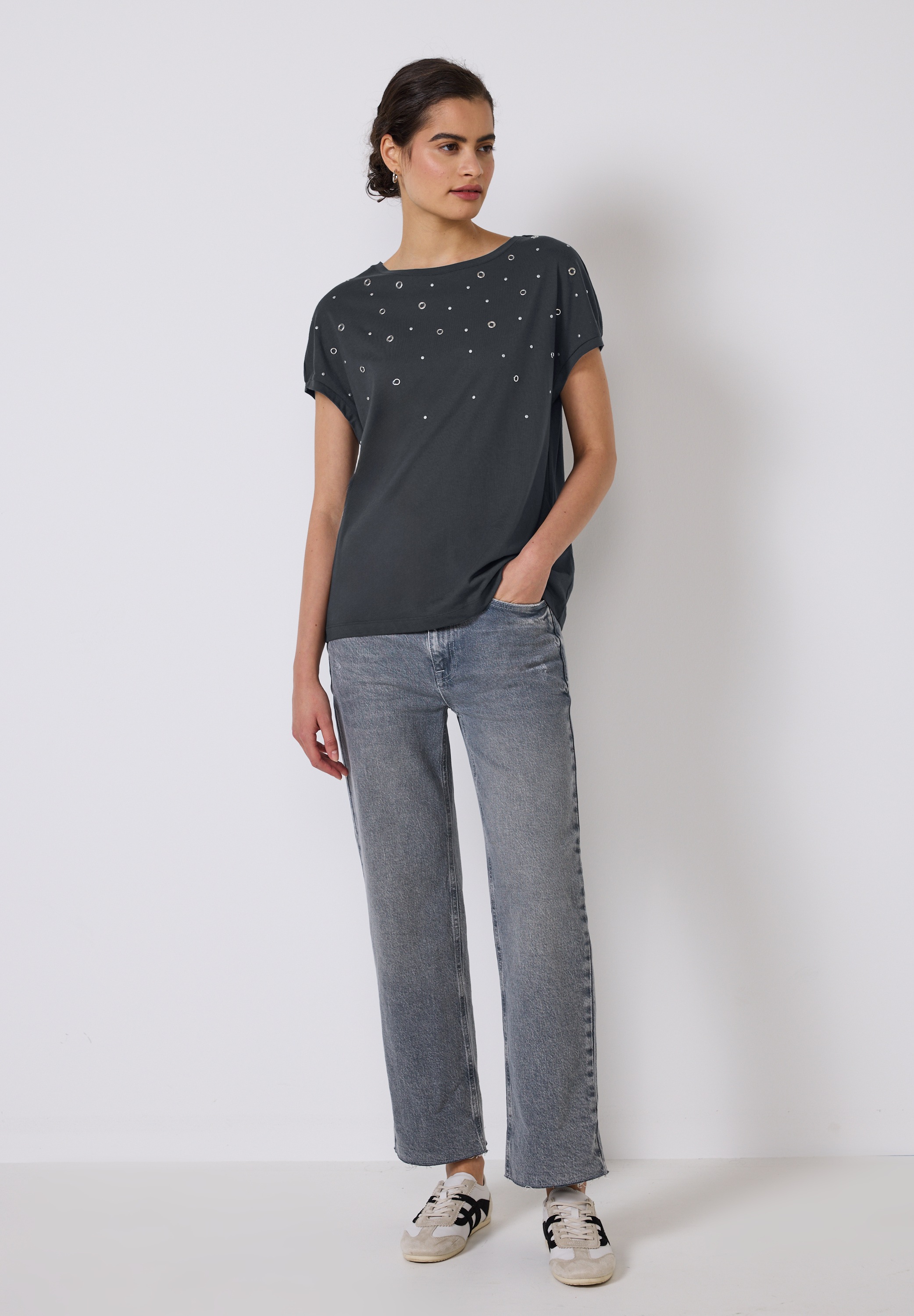 STREET ONE STUDIO T-Shirt, mit Rundhalsausschnitt