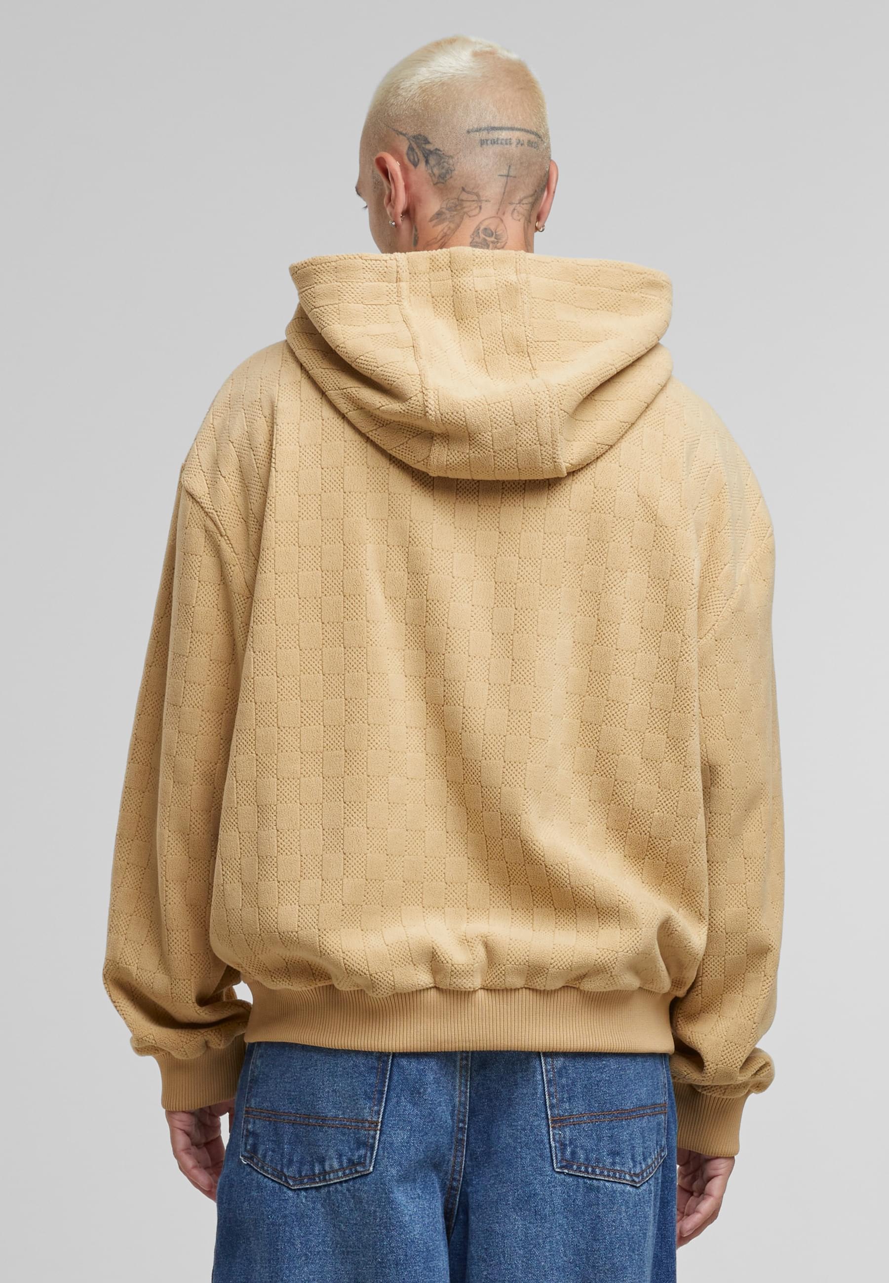 URBAN CLASSICS Sweatjacke »Urban Classics Jaquard Velvet Zip-Hoody«
