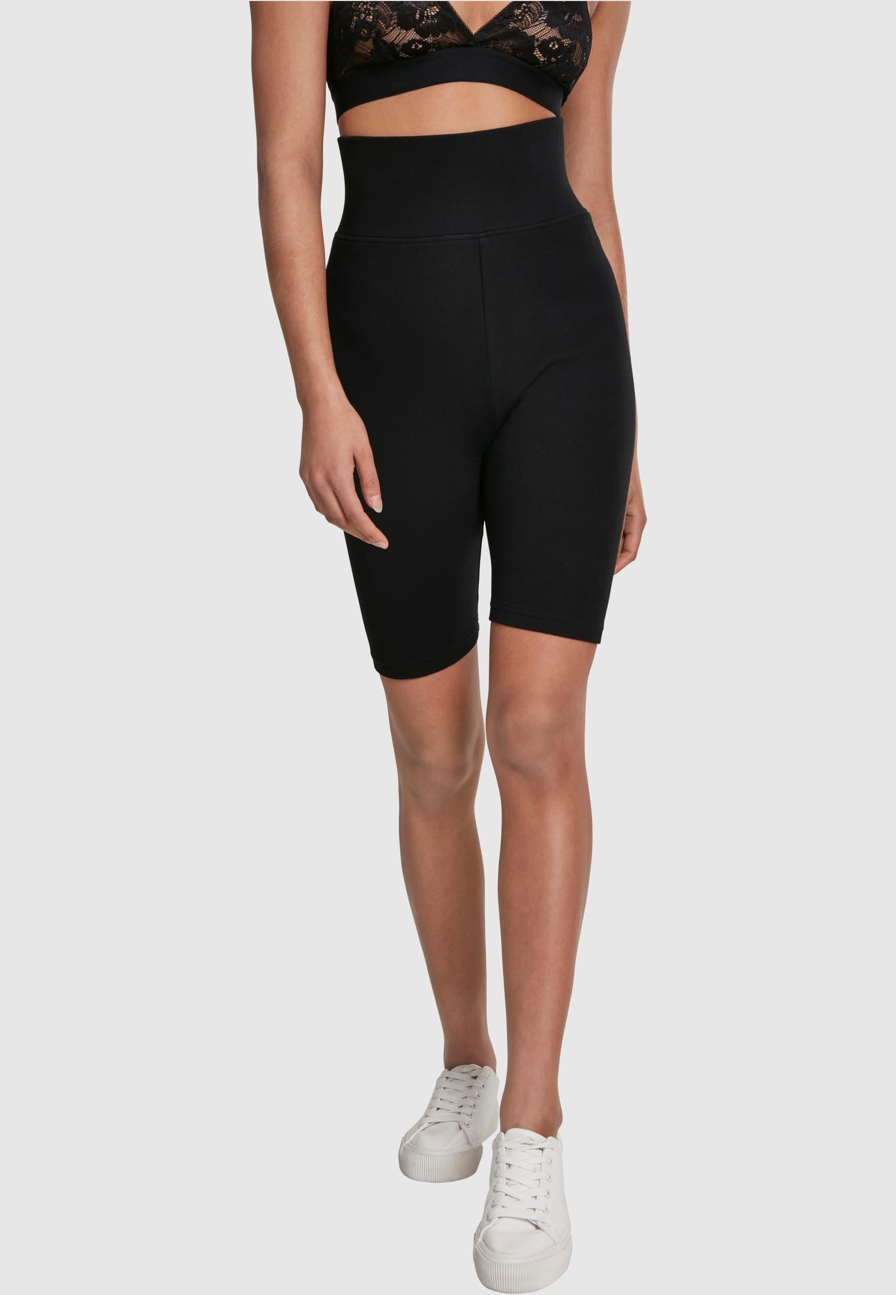 URBAN CLASSICS Stoffhose »Urban Classics Damen Ladies High Waist Cycle Shorts«, (1 tlg.)