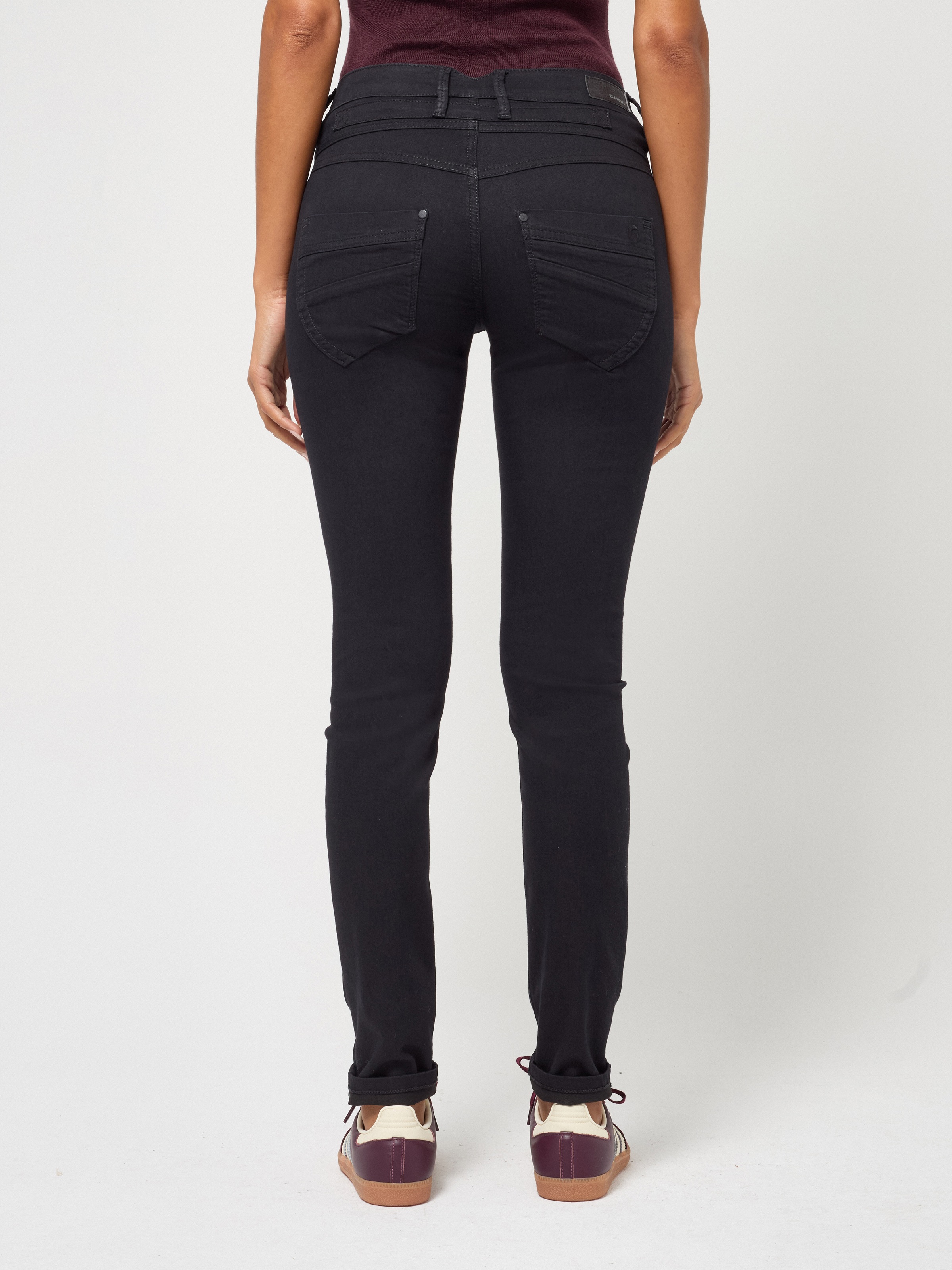 GANG Skinny-fit-Jeans "94MEDINA" mit stylischer halb offener Knopfleiste günstig online kaufen