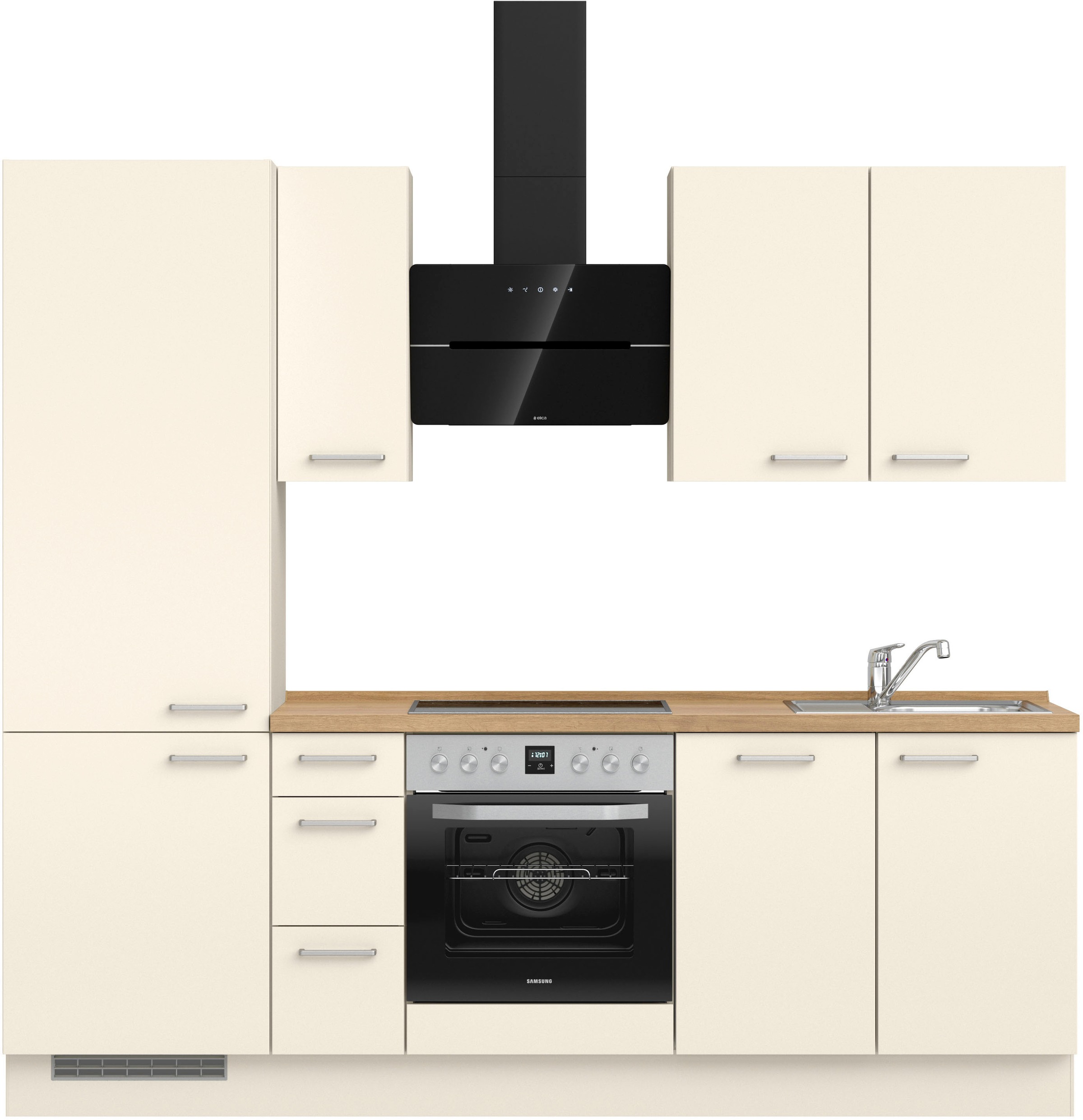 nobilia Küchenzeile ""Touch II", NEU: individuell anpassbar mit gratis Profi-Beratung" vormontiert, Breite 240 cm, Ausrichtung wählbar, wahlw. mit E-Geräten