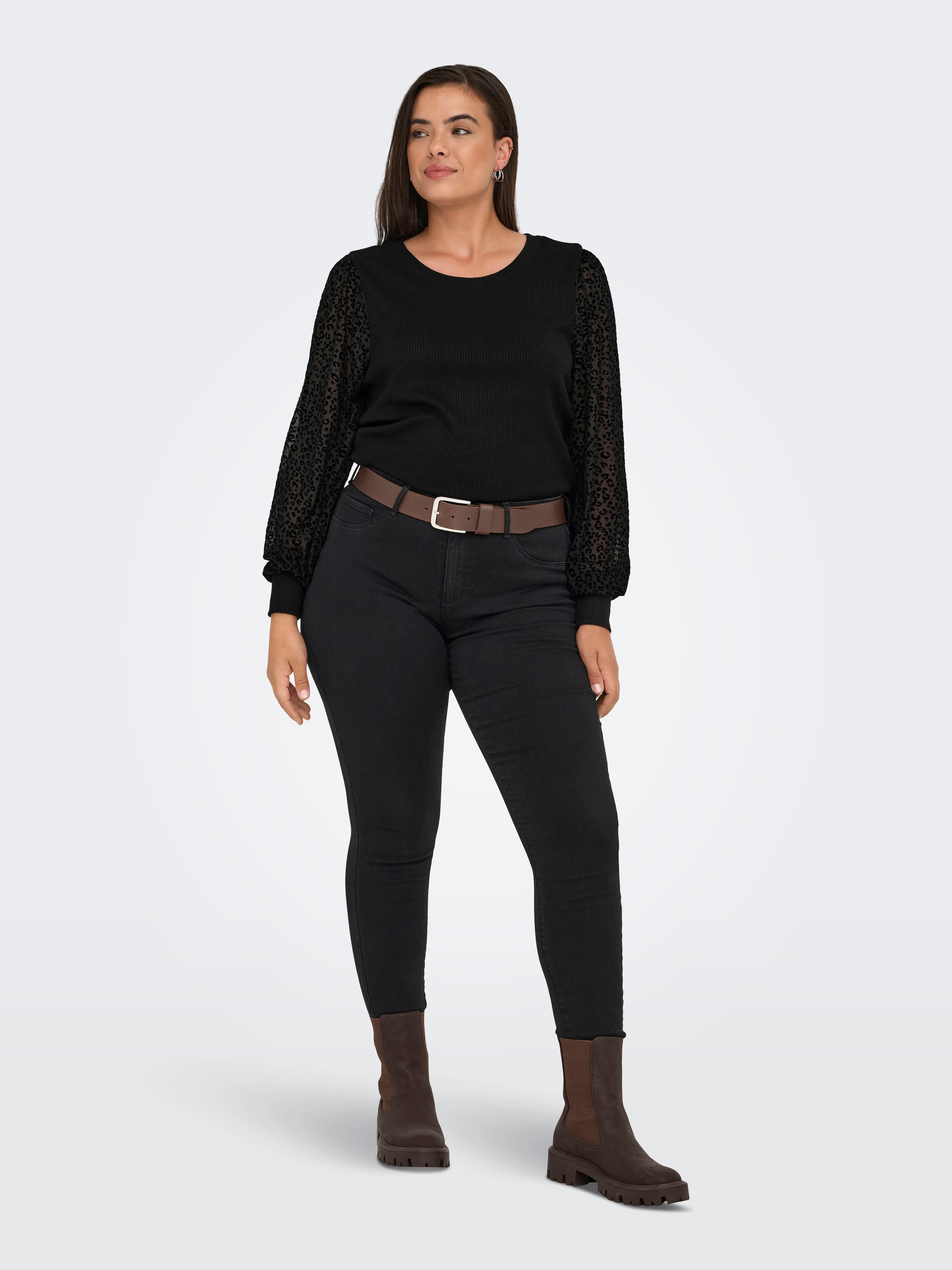 ONLY CARMAKOMA Langarmshirt »CARVELENA L/S O-NECK BLOUSE JRS«