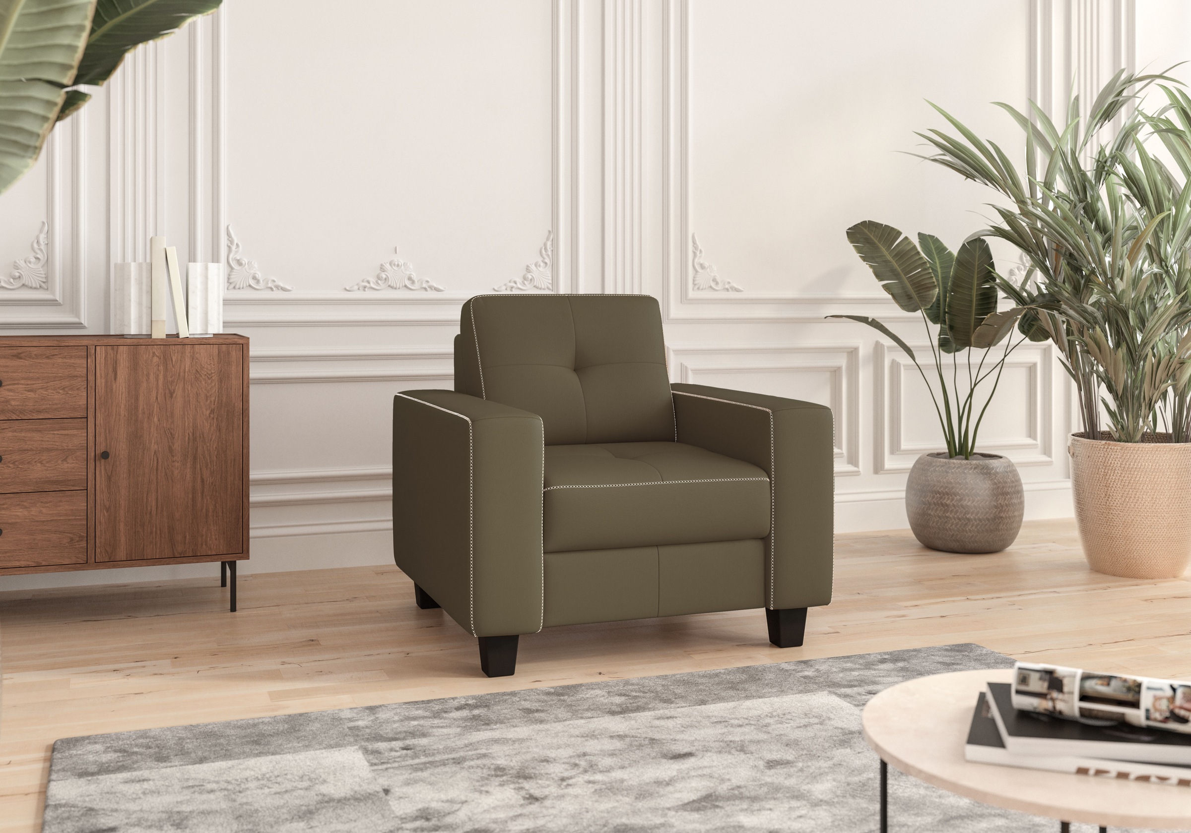 PLACES OF STYLE Sessel "Varese" Kreuznaht in beige günstig online kaufen