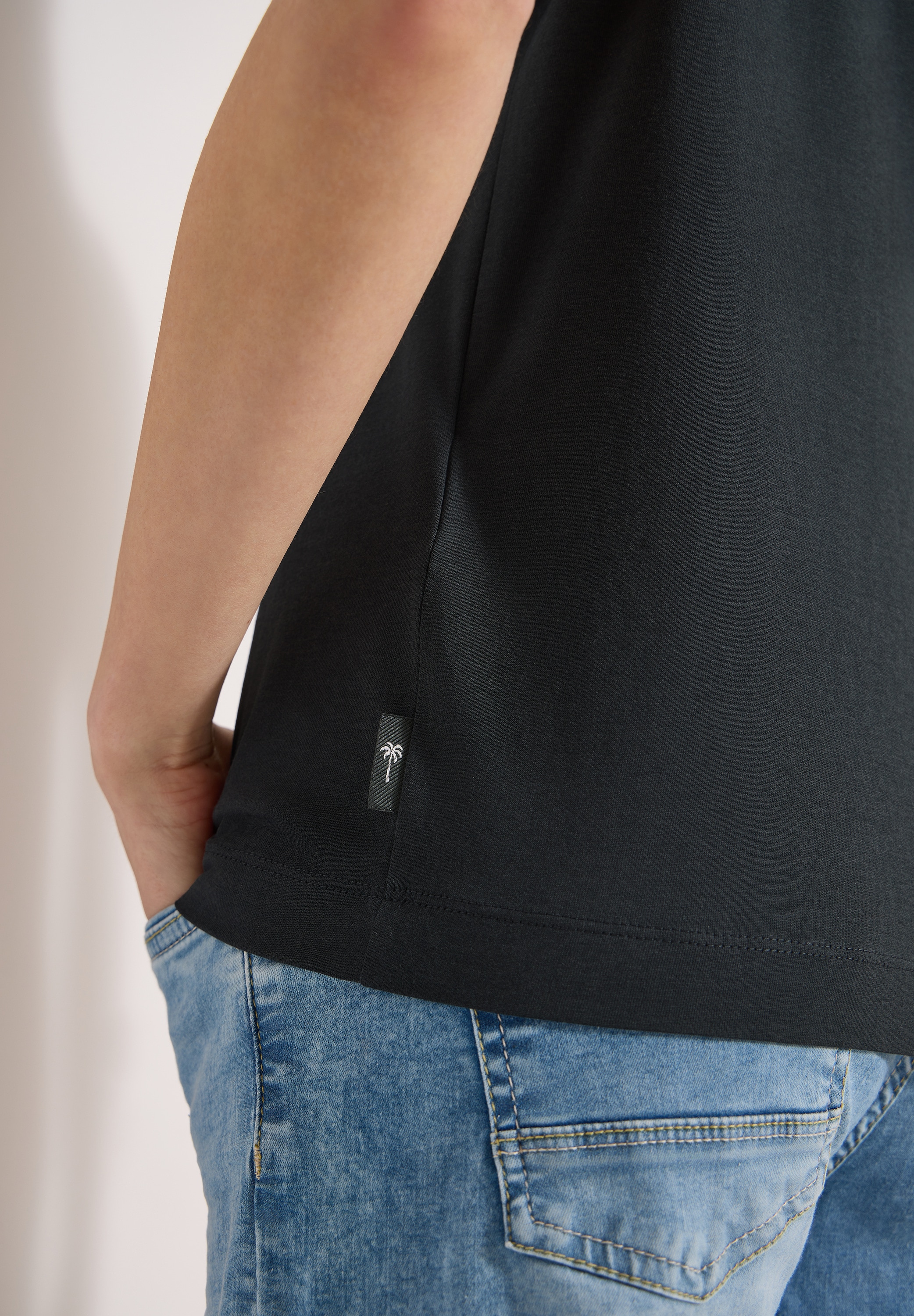 Cecil Kurzarmshirt Sommershirt mit Schnallendetail