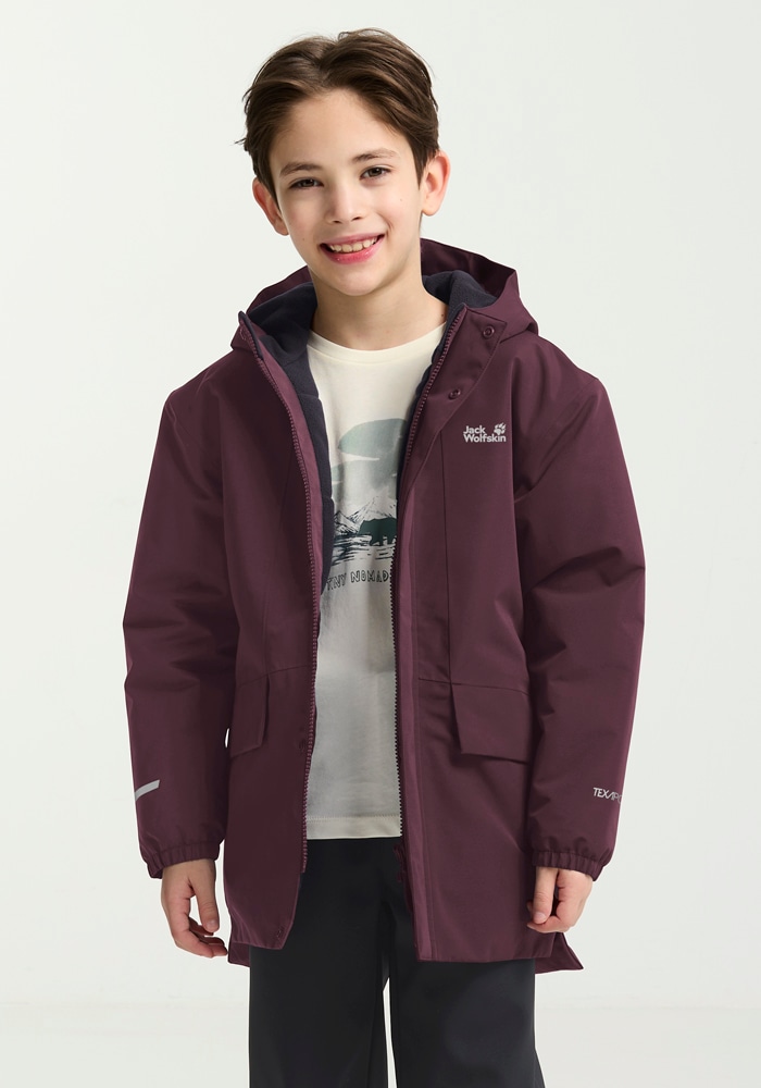 Jack Wolfskin Outdoorjacke »CANVEY JKT KIDS«, mit Kapuze