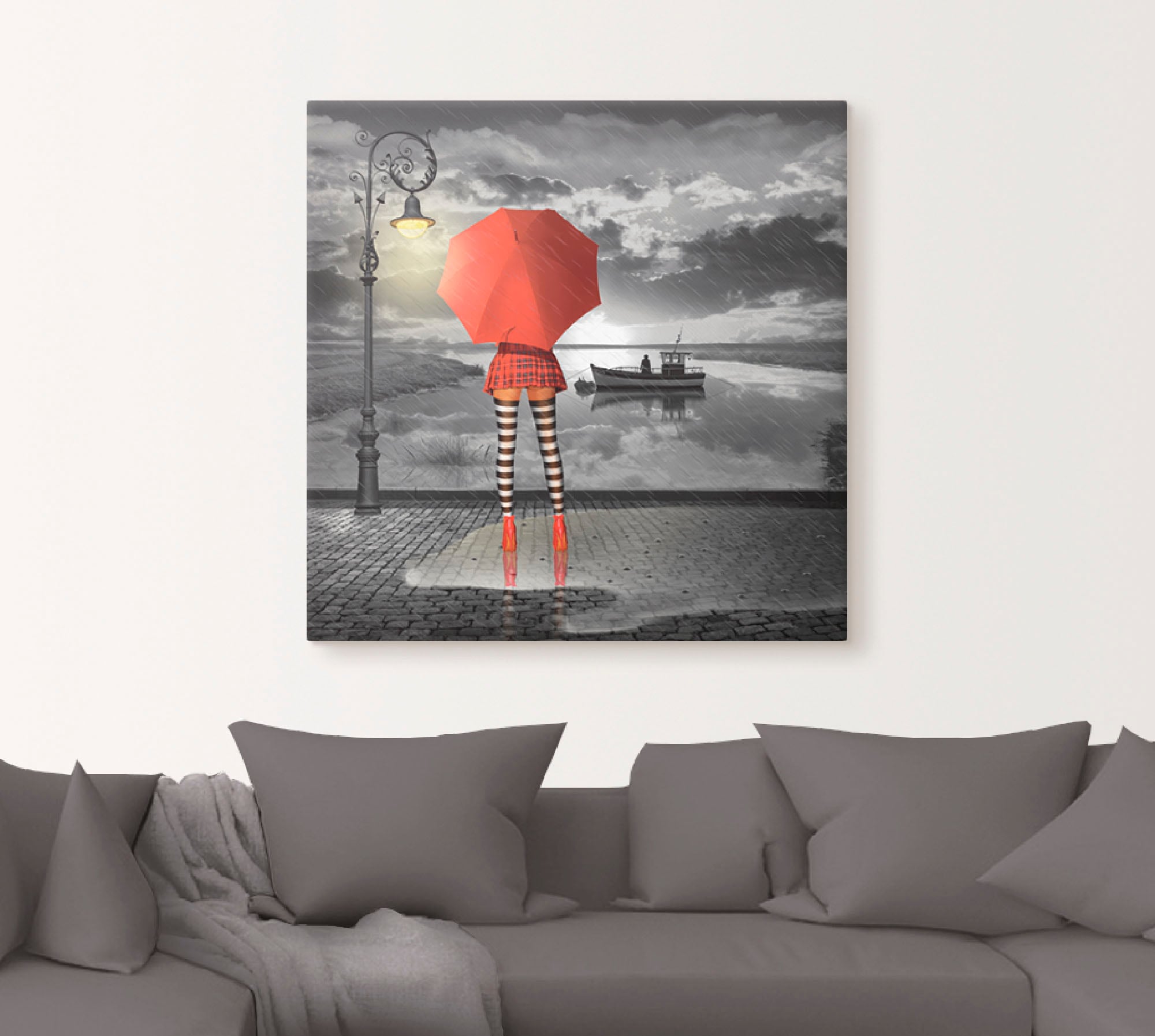 Artland Leinwandbild »Sonnige Aussichten«, Frau, (1 St.), auf Keilrahmen gespannt