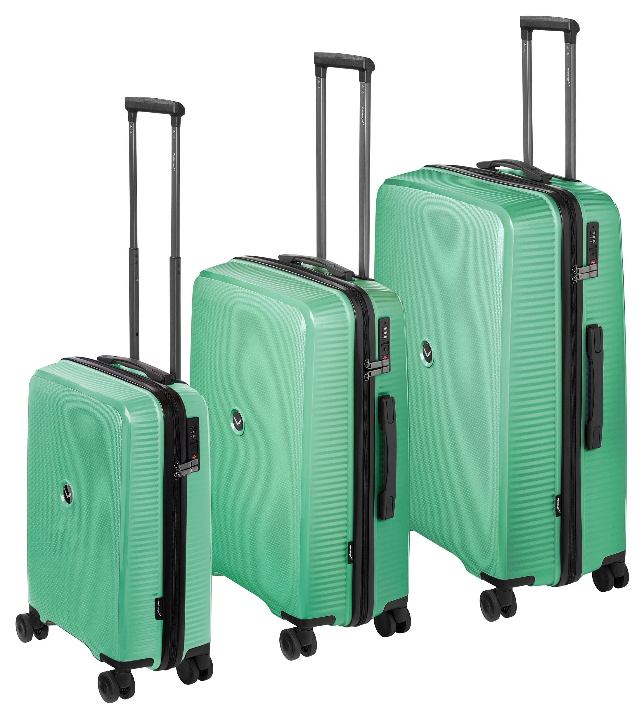 Packenger Kofferset »Macario«, (Set, 3 tlg., Koffer M, L, XL), Travel-Set, Reiseset, Koffer klein mittel groß, Trolleyset