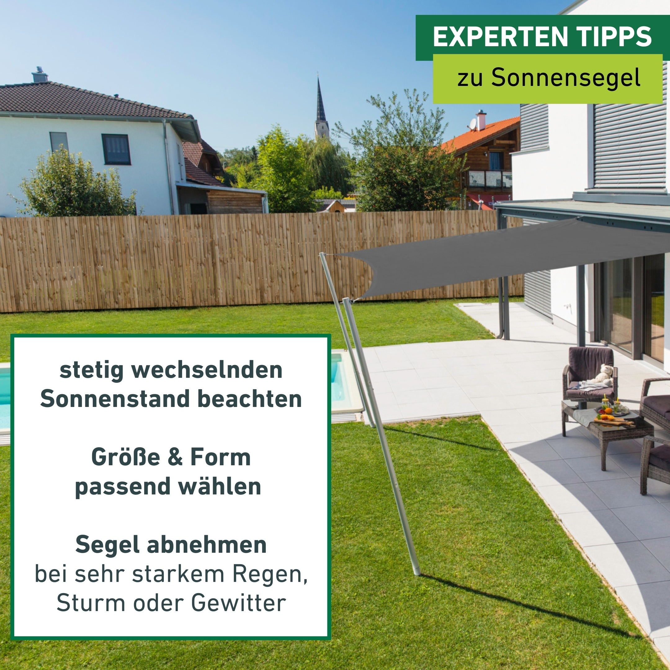 Windhager Sonnensegel »Cannes, Quadrat Segel zur Beschattung von Garten, Terrasse, Balkon« Sonnenschutz 4 x 4 m, erhältlich in anthrazit, grau, taupe oder weiß