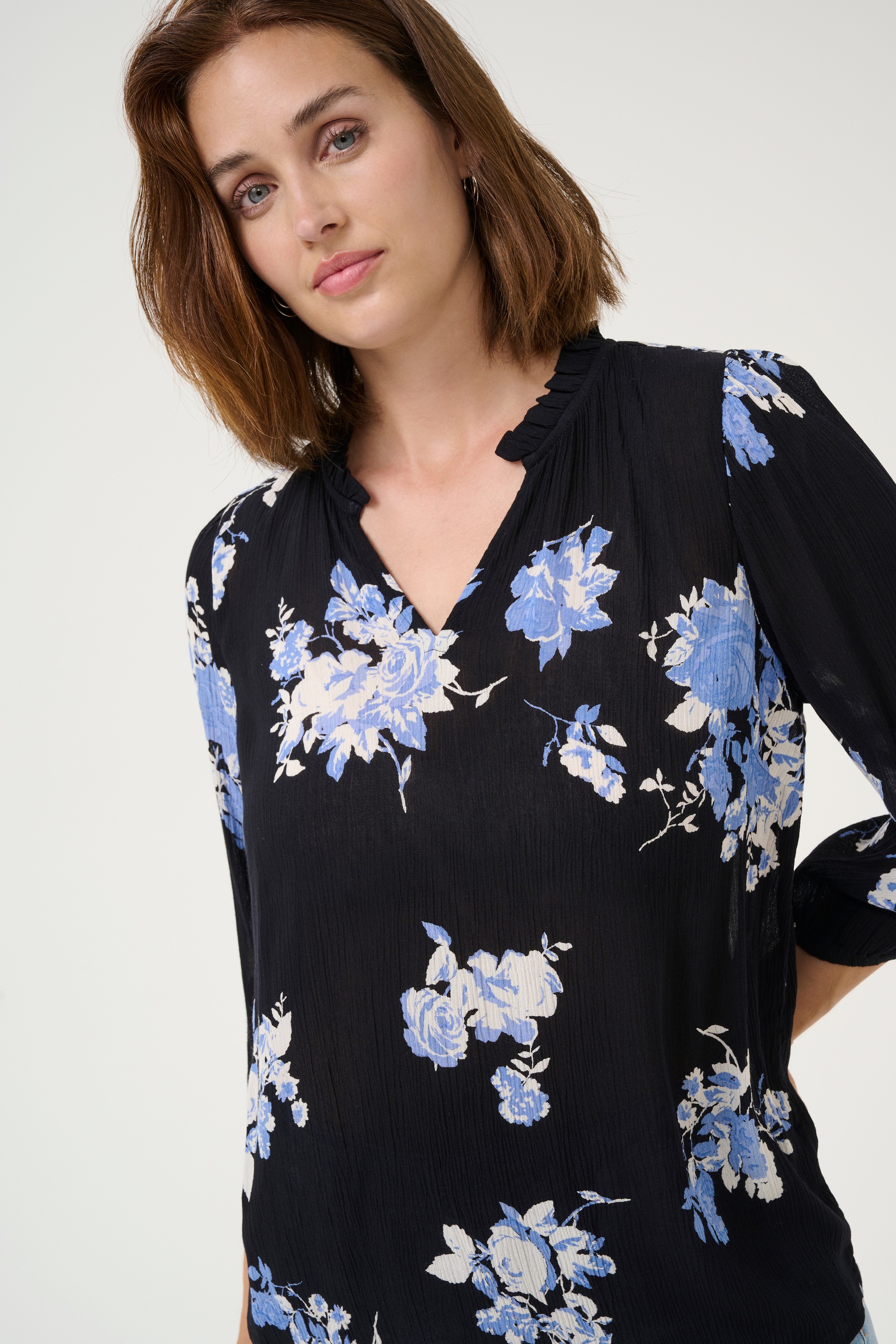 KAFFE Langarmbluse »Bluse langarm KAedita«